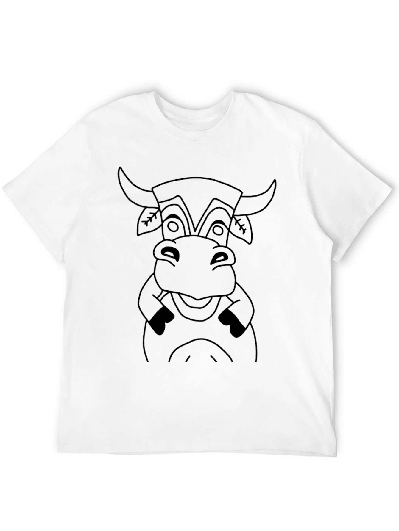 Black Funny Cow Graphic Tee - Black Cotton T-Shirt view 12