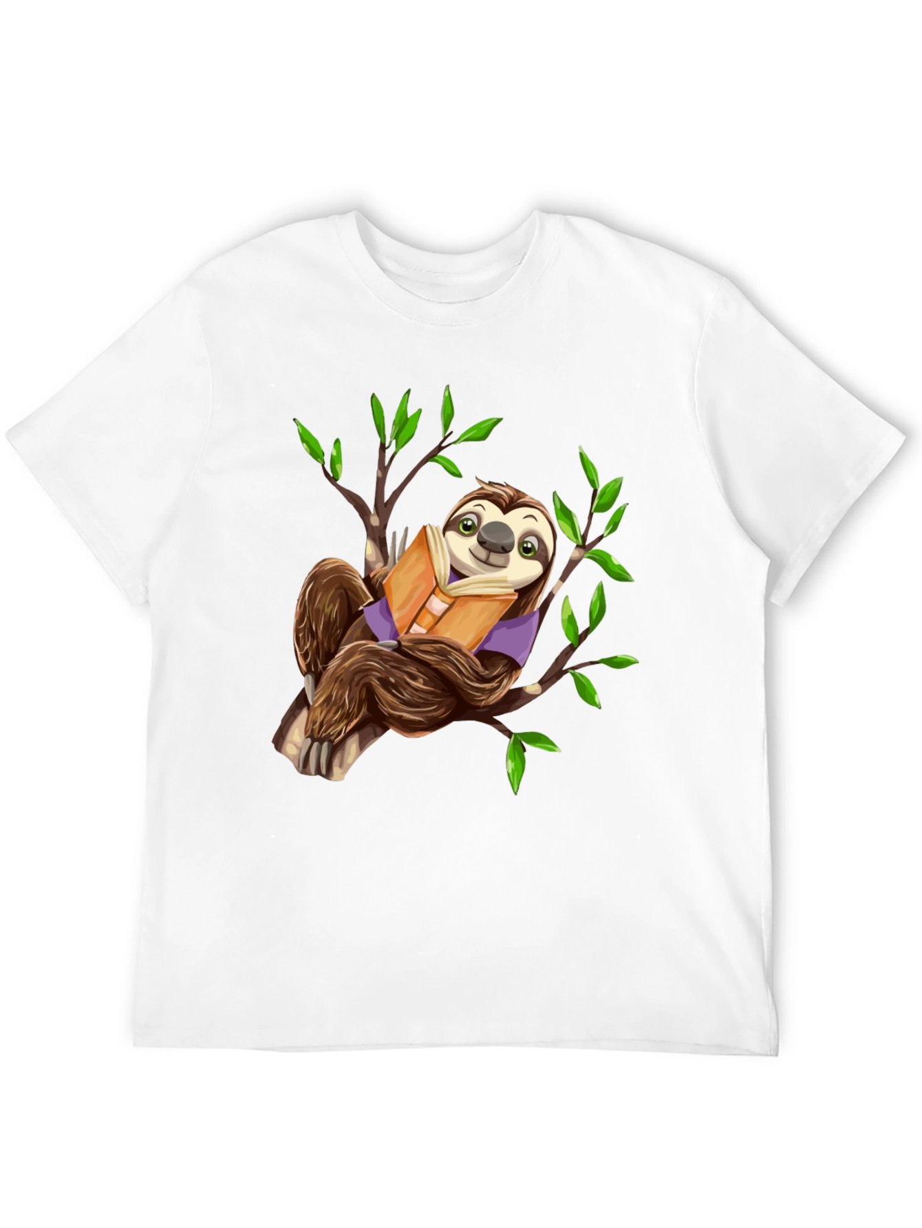 Sloth Reading Book T-Shirt - Cute & Comfy! - 12