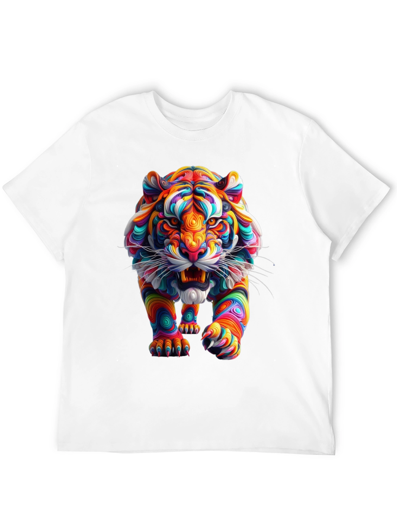Black Vibrant Tiger Graphic Tee - Bold Style view 12