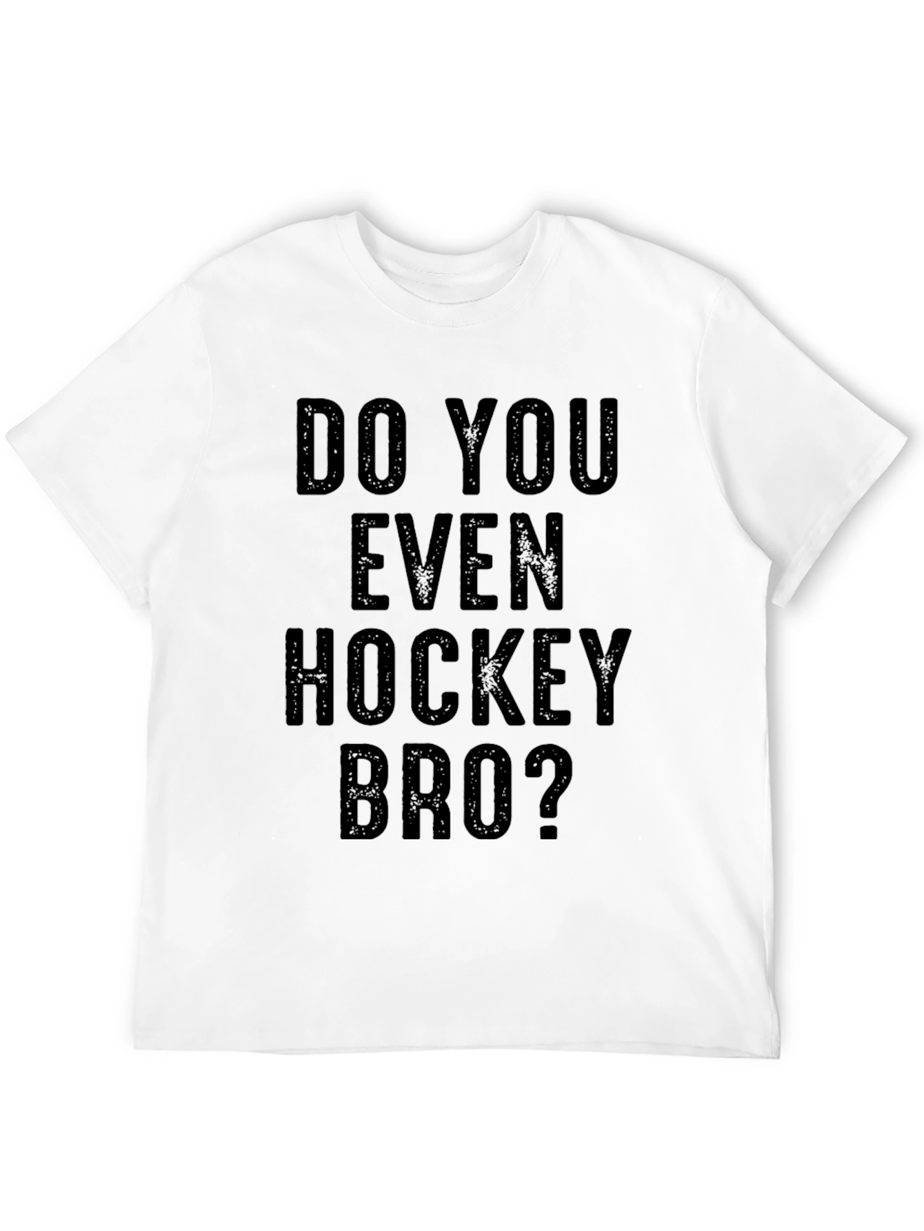 Black Do You Even Hockey Bro? Black Graphic Tee view 12