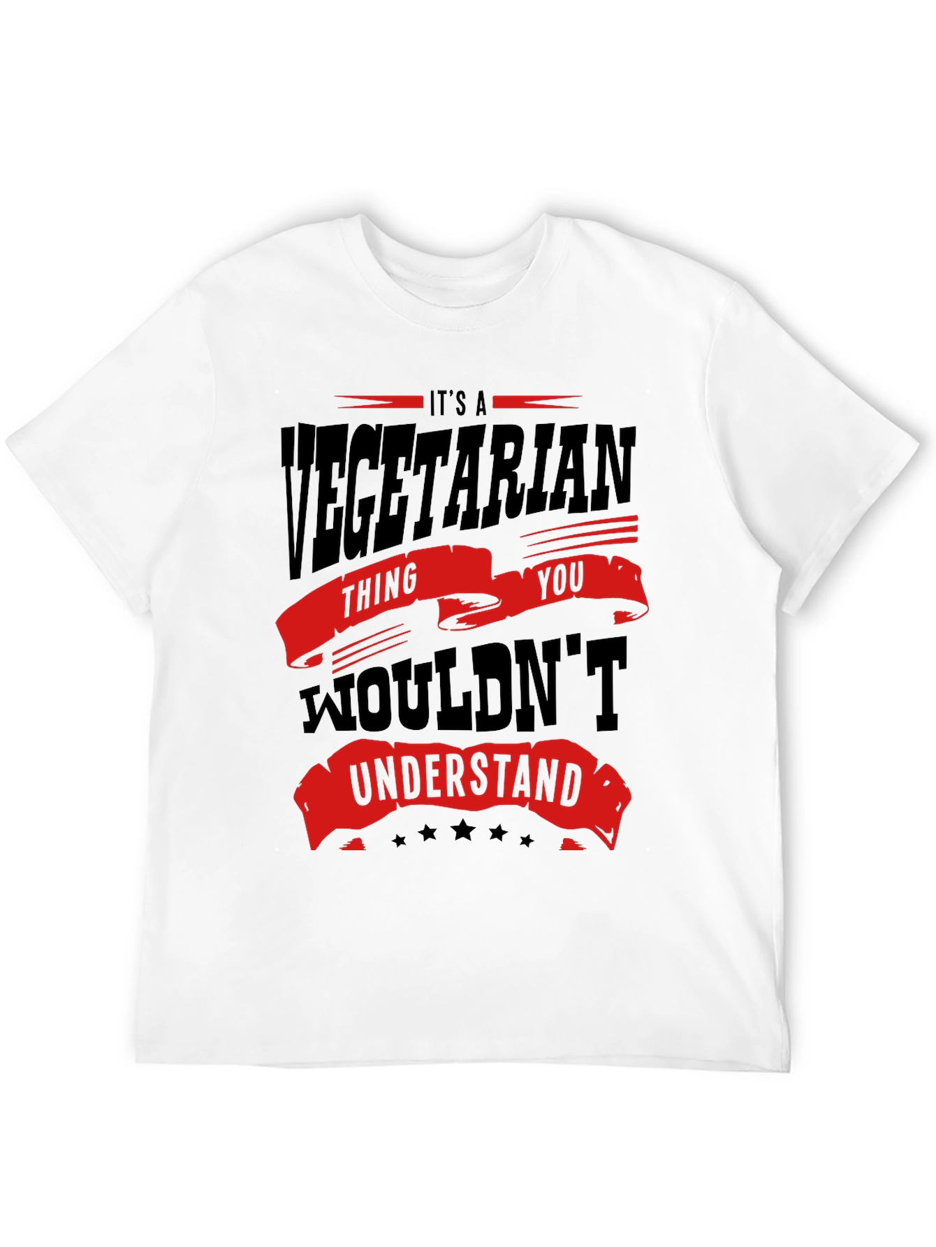 Black Vegetarian Thing T-Shirt view 12