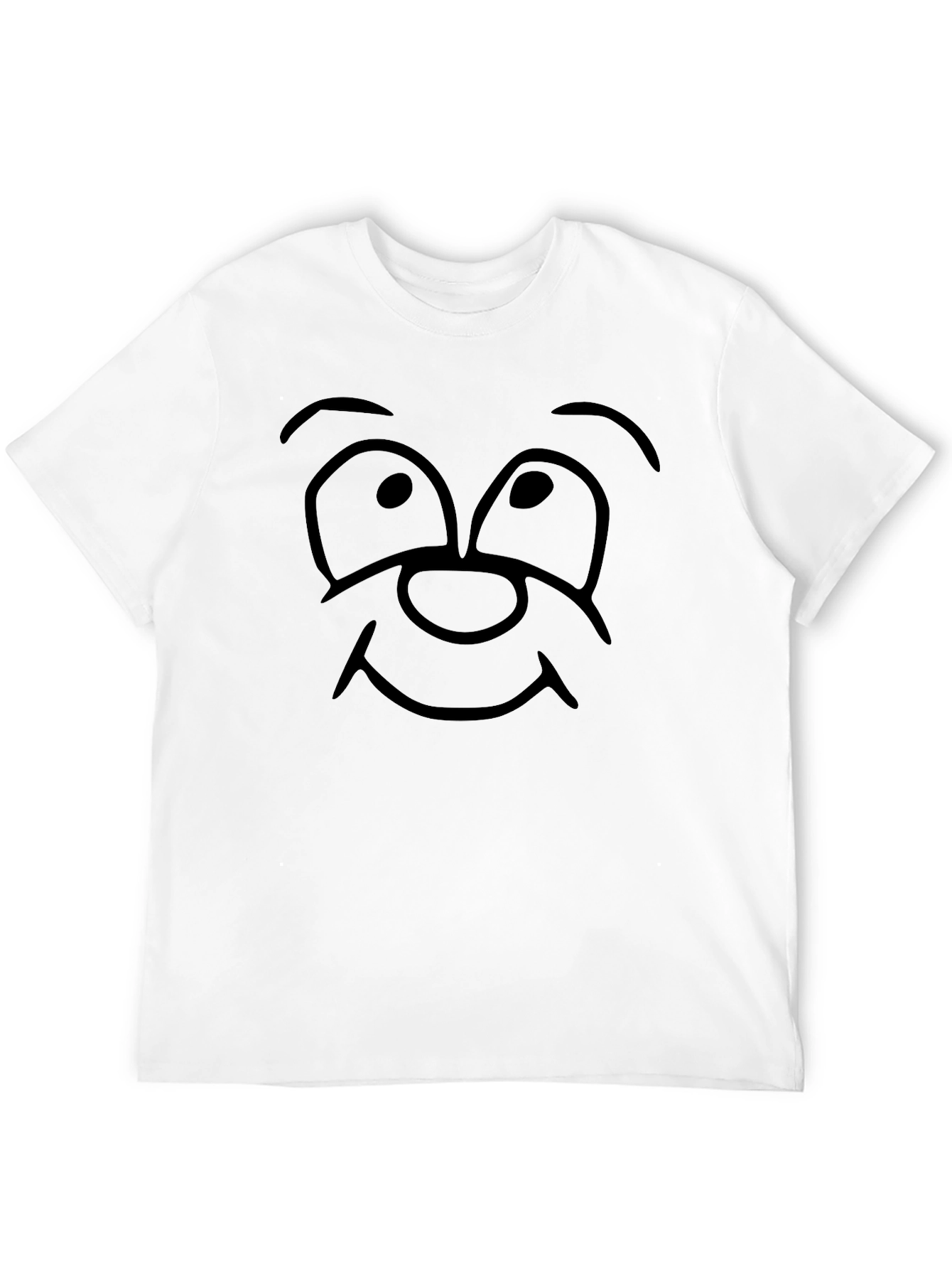 Black Cartoon Face Graphic Black T-Shirt view 12