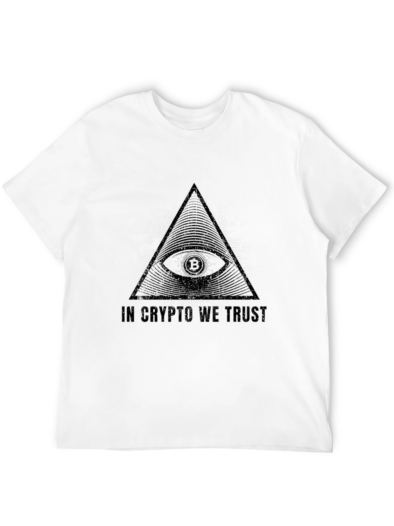 Black In Crypto We Trust T-Shirt, Bitcoin All Seeing Eye Tee view 12