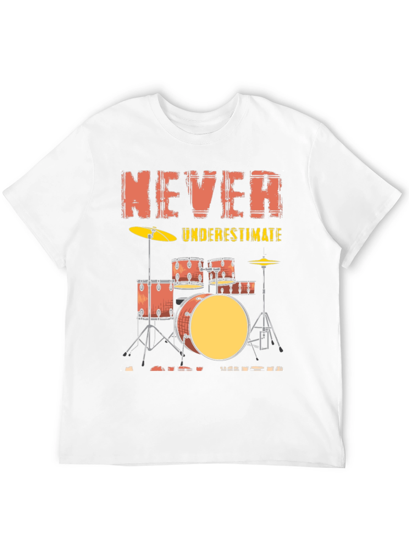 Black Never Underestimate a Drummer T-Shirt view 12