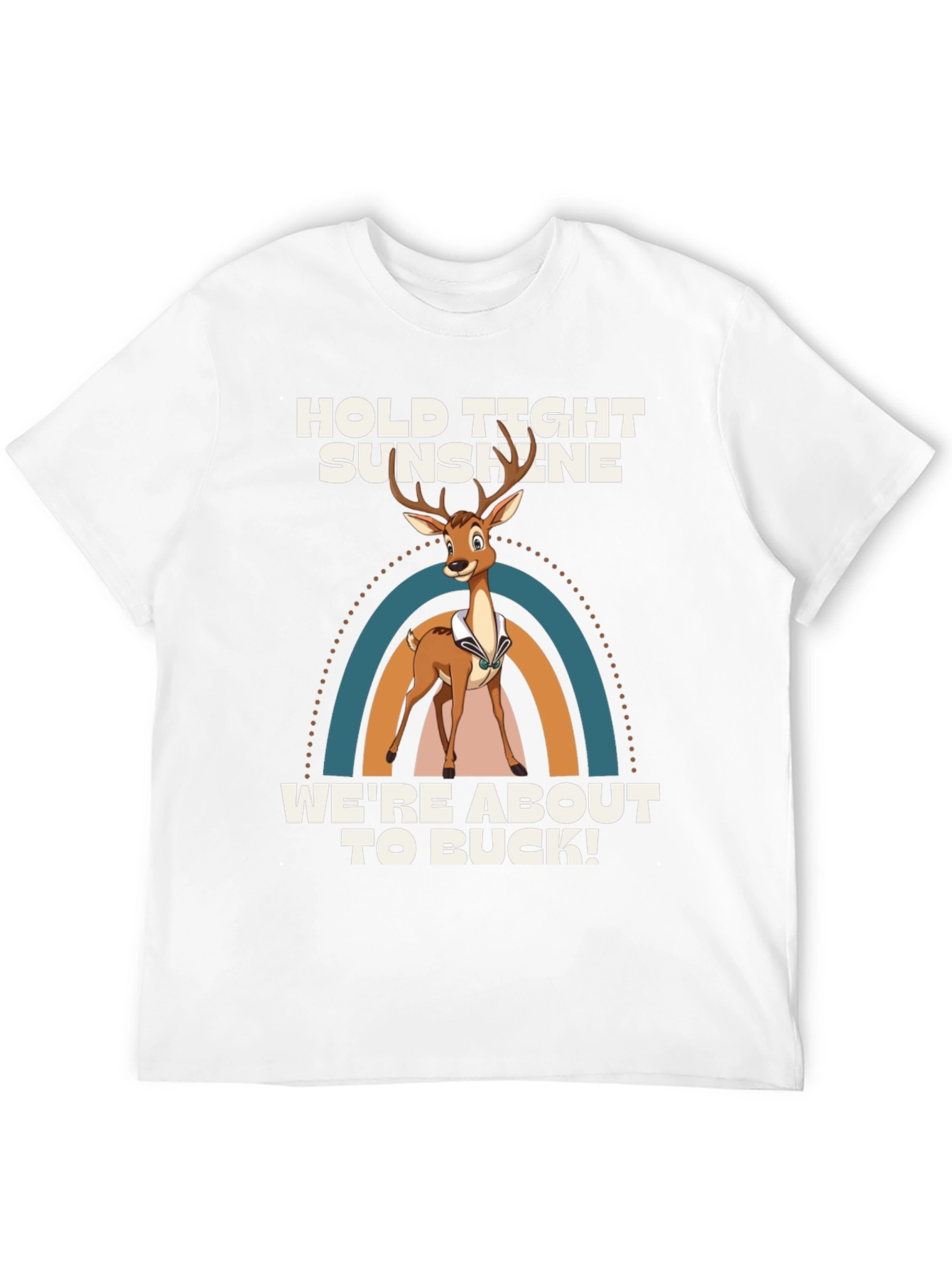 Black Hold Tight Sunshine Deer Graphic T-Shirt view 12