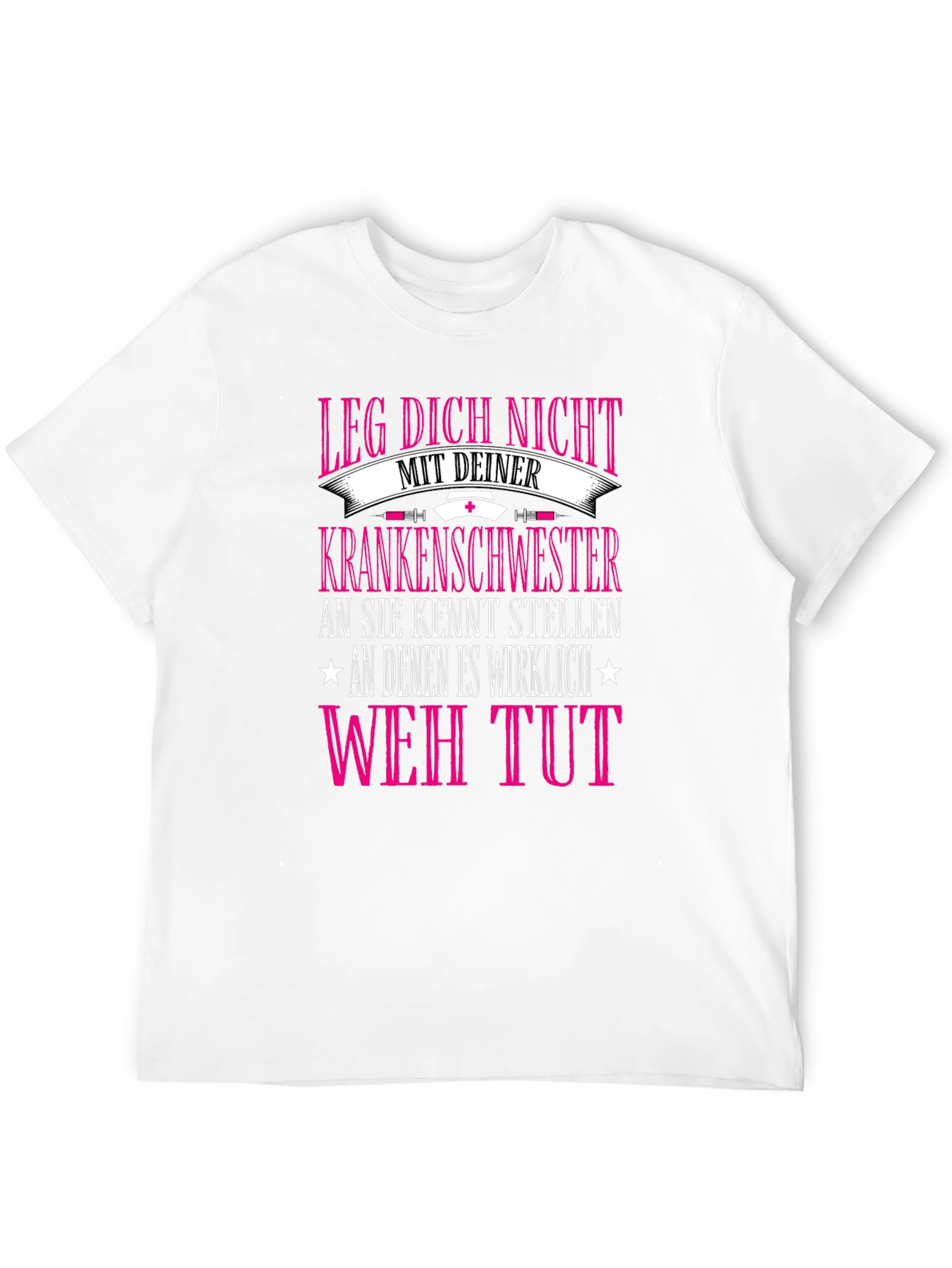 Black Nurse Warning T-Shirt - Leg Dich Nicht view 12