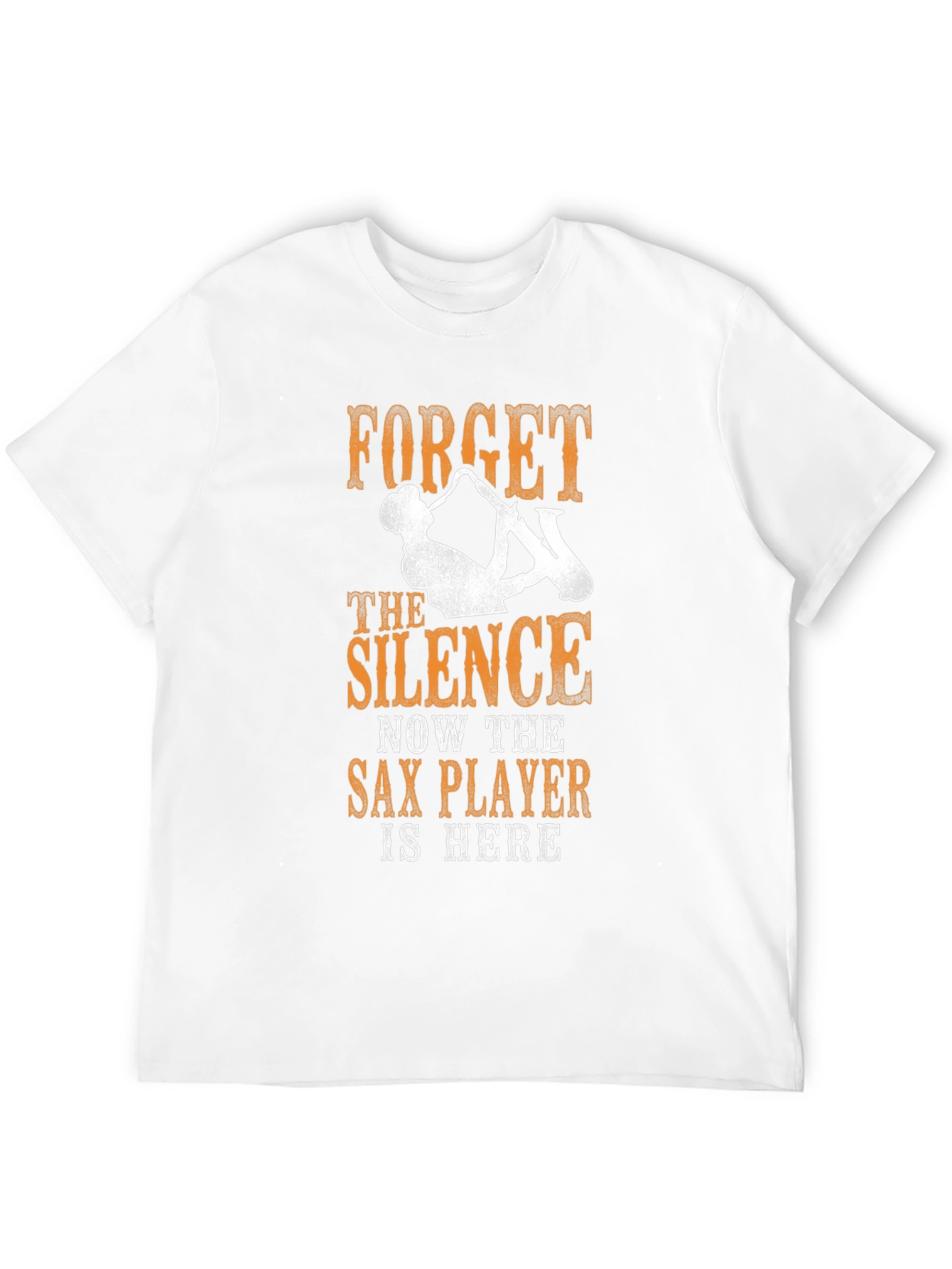 Black Forget The Silence Saxophone T-Shirt view 12