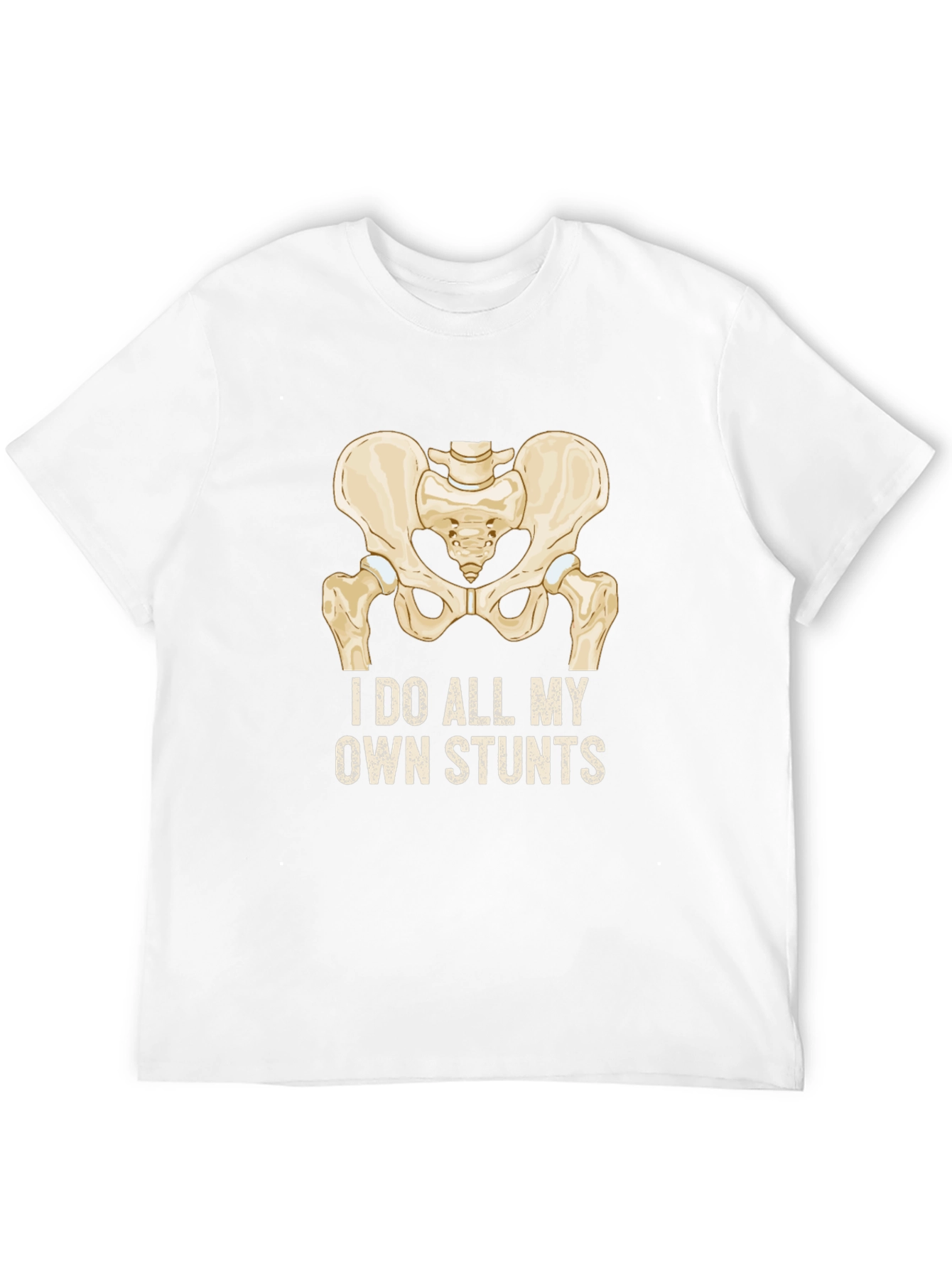 Black I Do All My Own Stunts T-Shirt - Humorous Broken Hip Design view 12