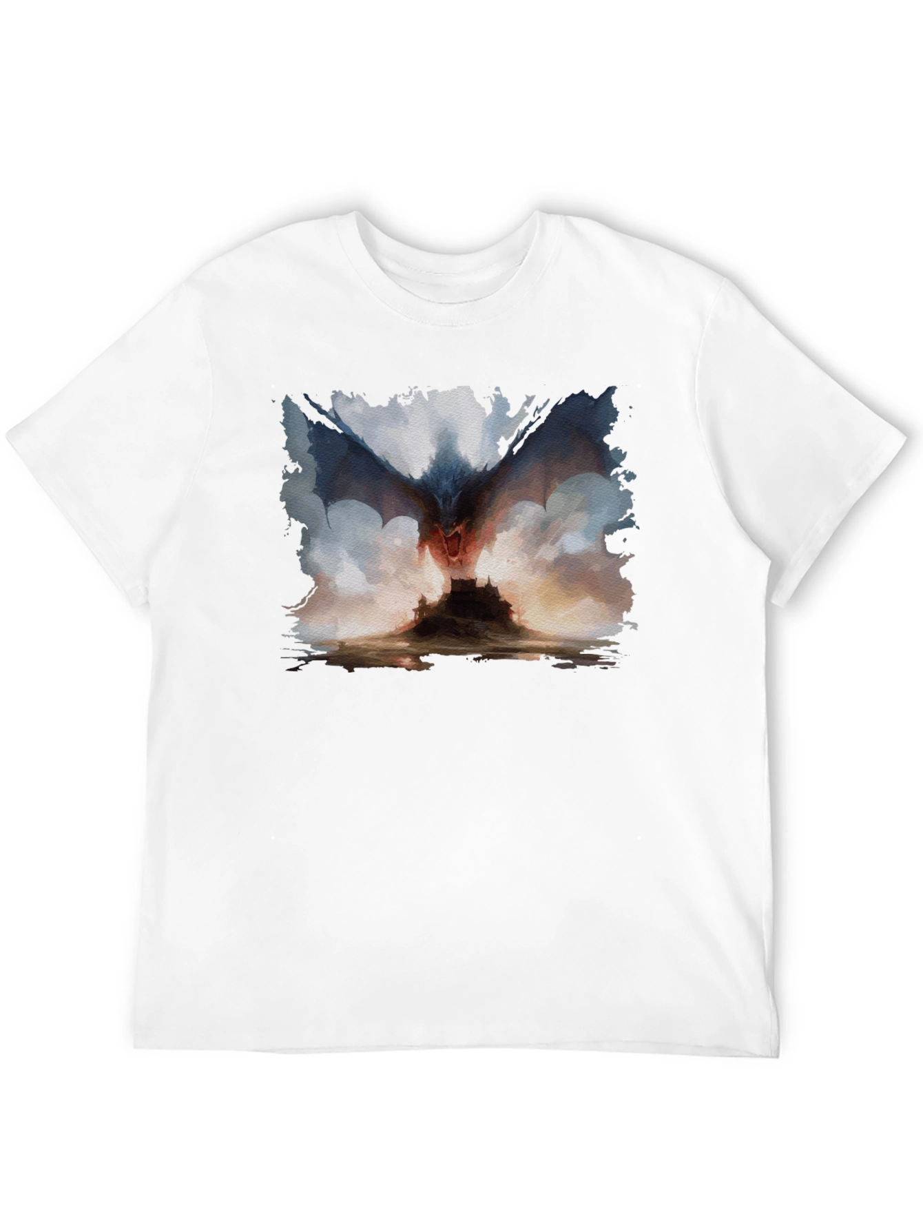 Black Dragon Castle Graphic Tee - Men's Black T-Shirt view 12