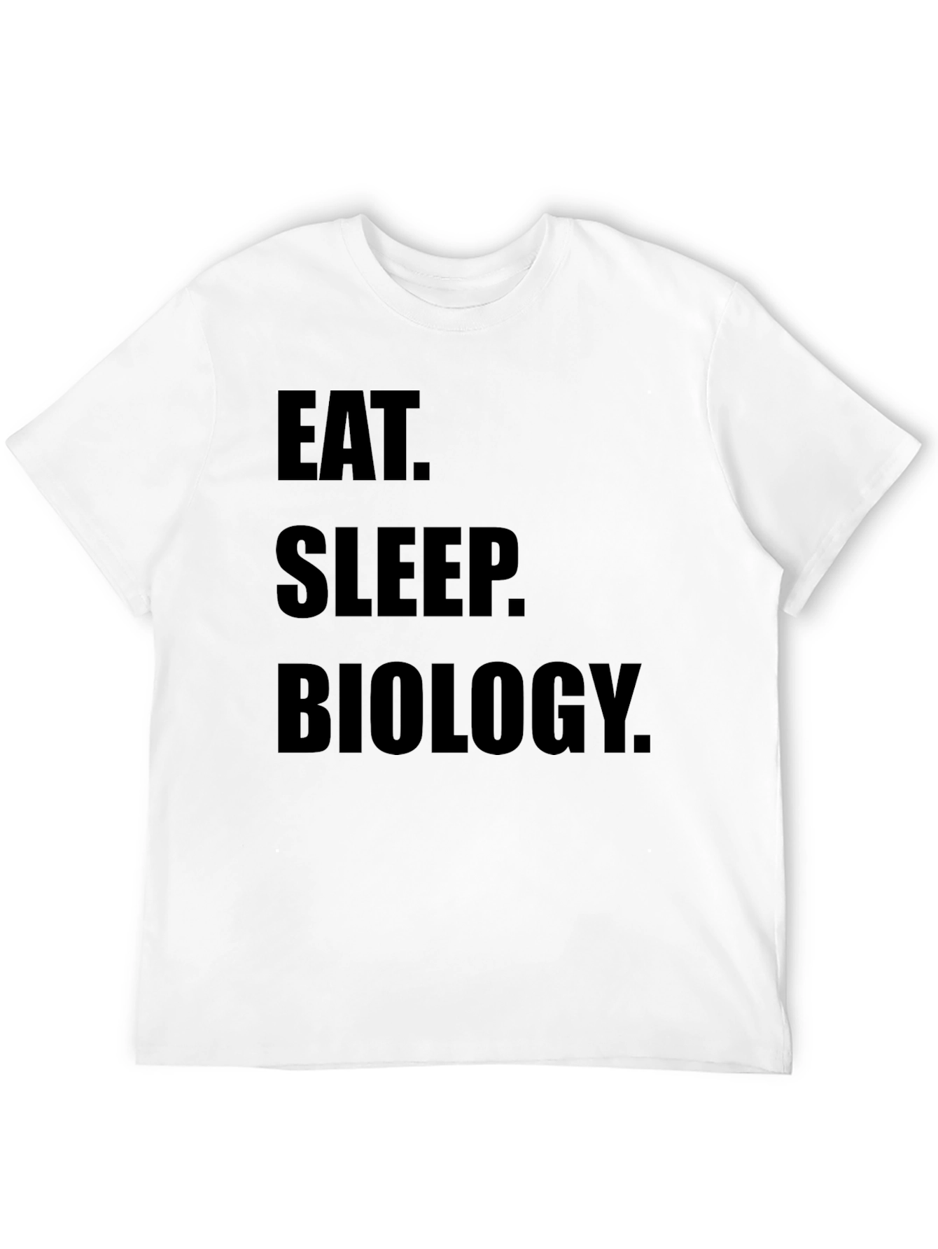 Black Eat Sleep Biology T-Shirt - Black Cotton Tee view 12