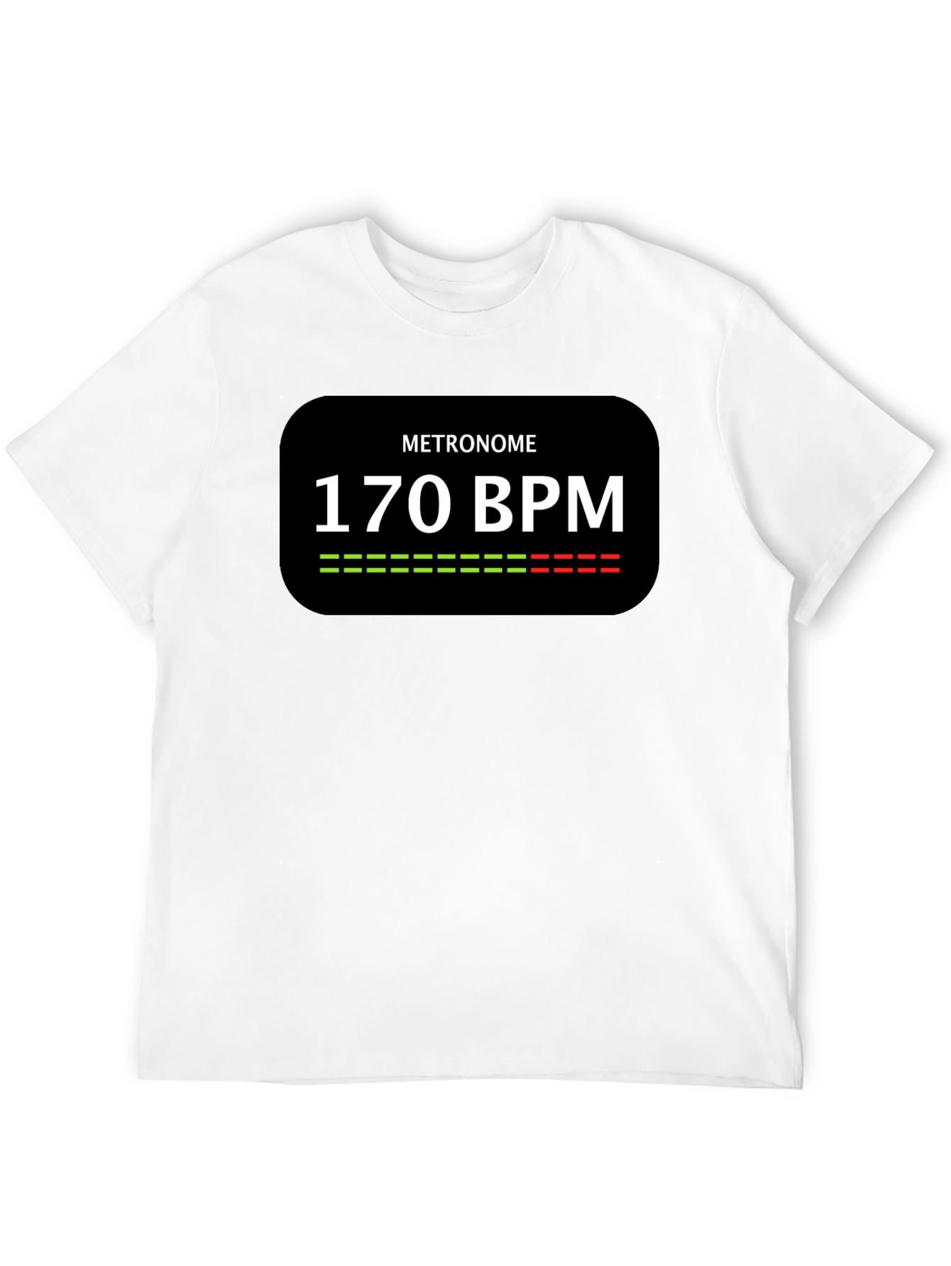 Black Metronome 170 BPM Black T-Shirt view 12