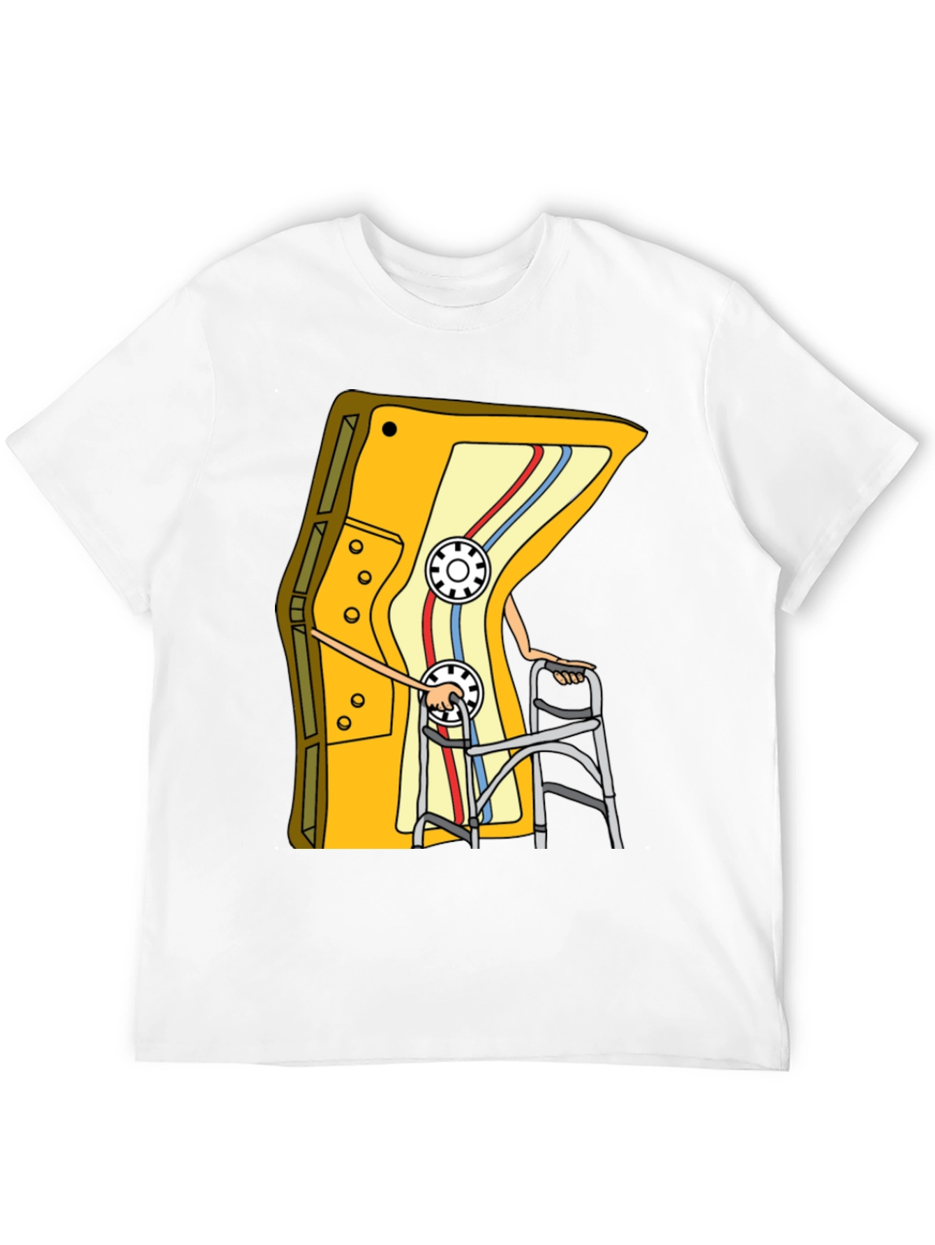 Black Cassette Tape Walker Graphic Tee - Retro Style Shirt view 12