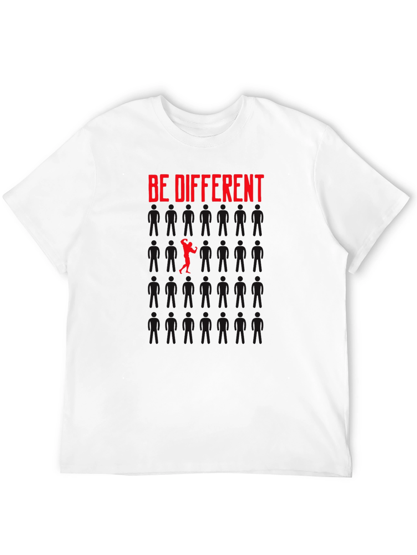 Black Be Different Graphic T-Shirt view 12
