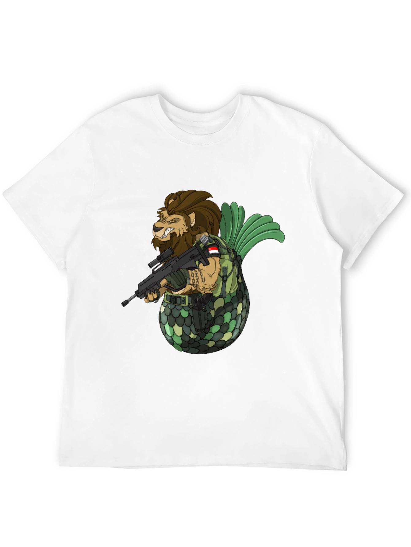 Black Lion Fish Camo T-Shirt view 12