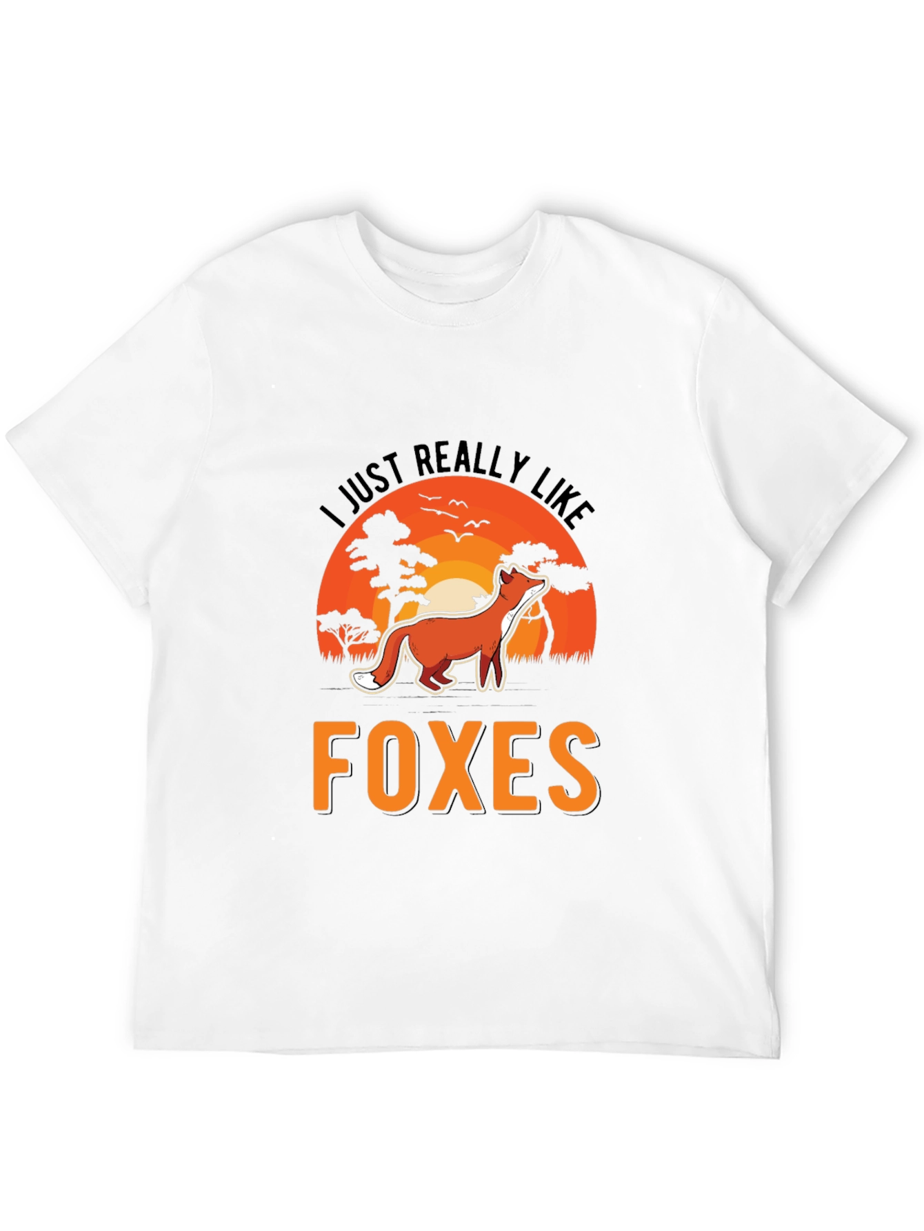 Black Fox Lover T-Shirt: I Just Really Like Foxes view 12