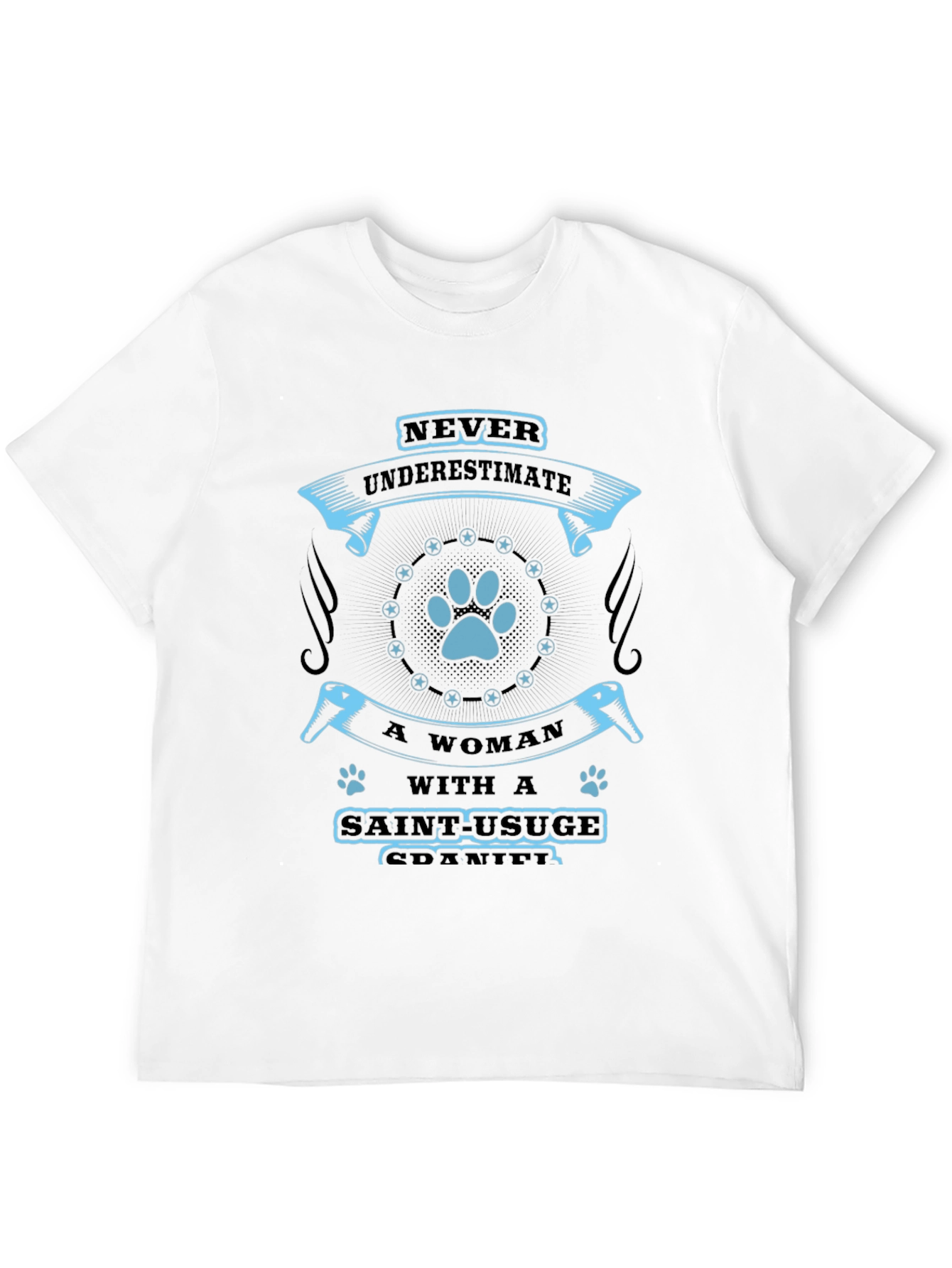 Black Saint-Usuge Spaniel Women's T-Shirt view 12