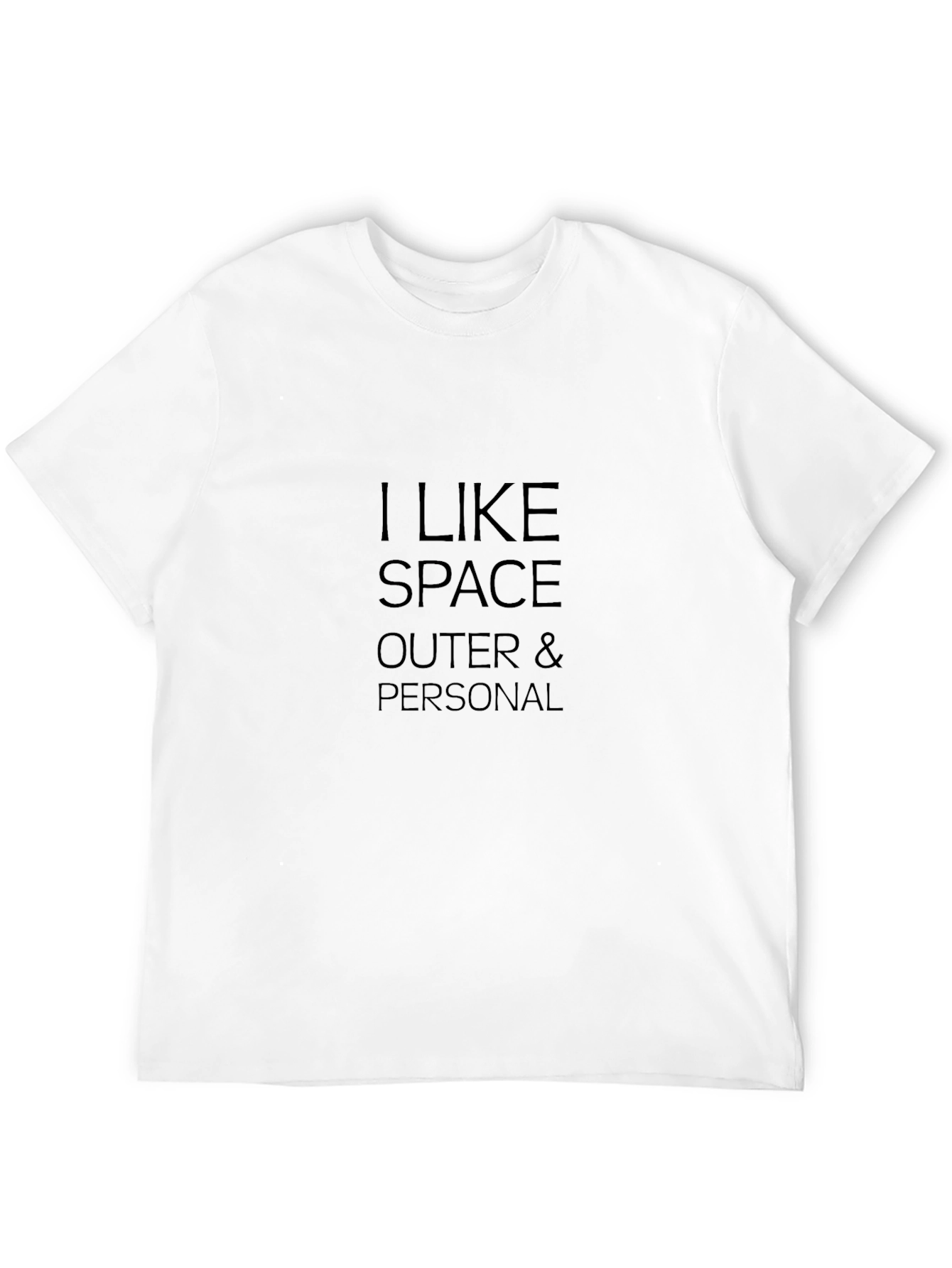 Black I Like Space T-Shirt - Outer & Personal Black Tee view 12