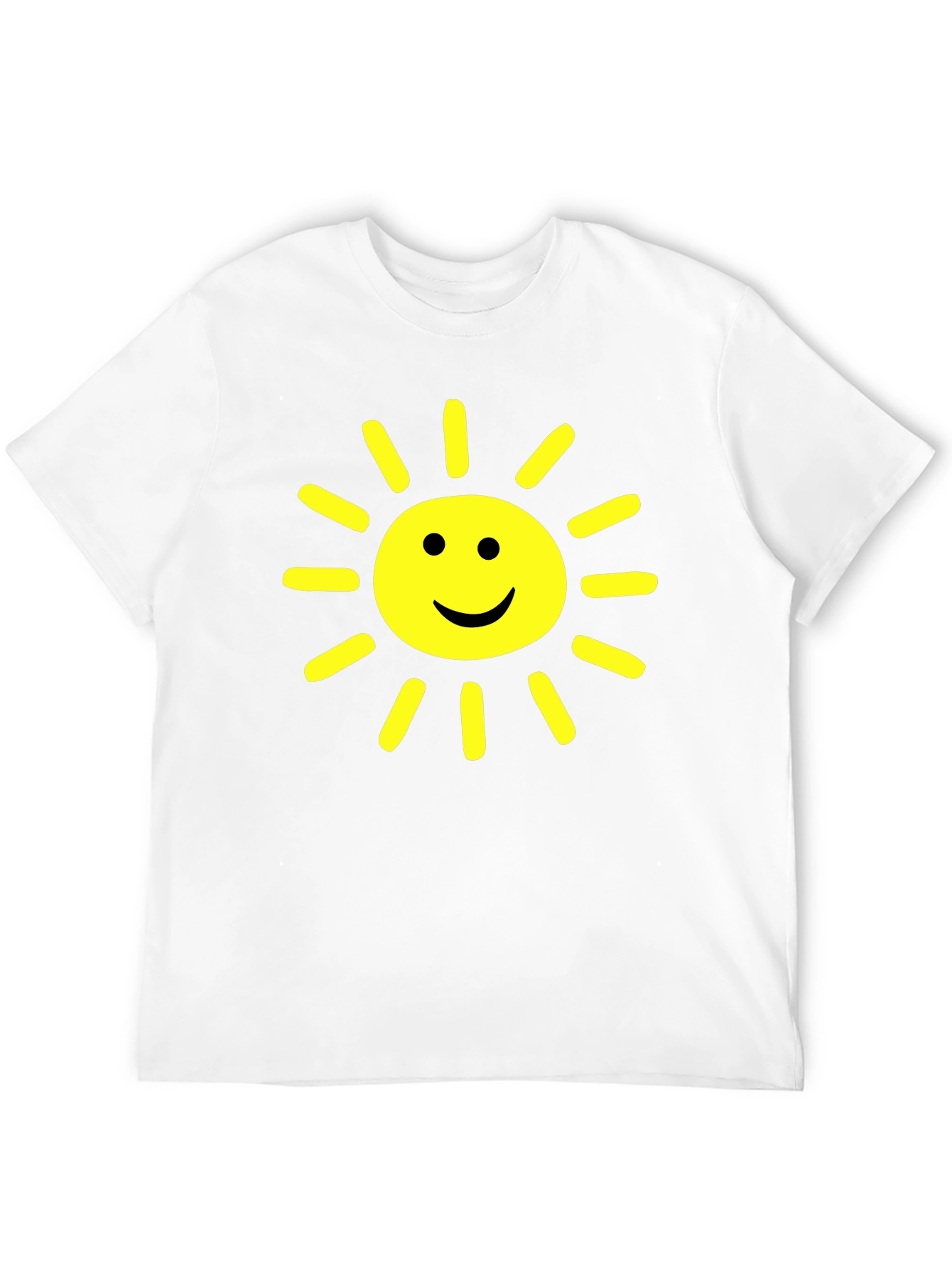 Black Happy Sunshine Graphic Tee - Cheerful Black T-Shirt view 12