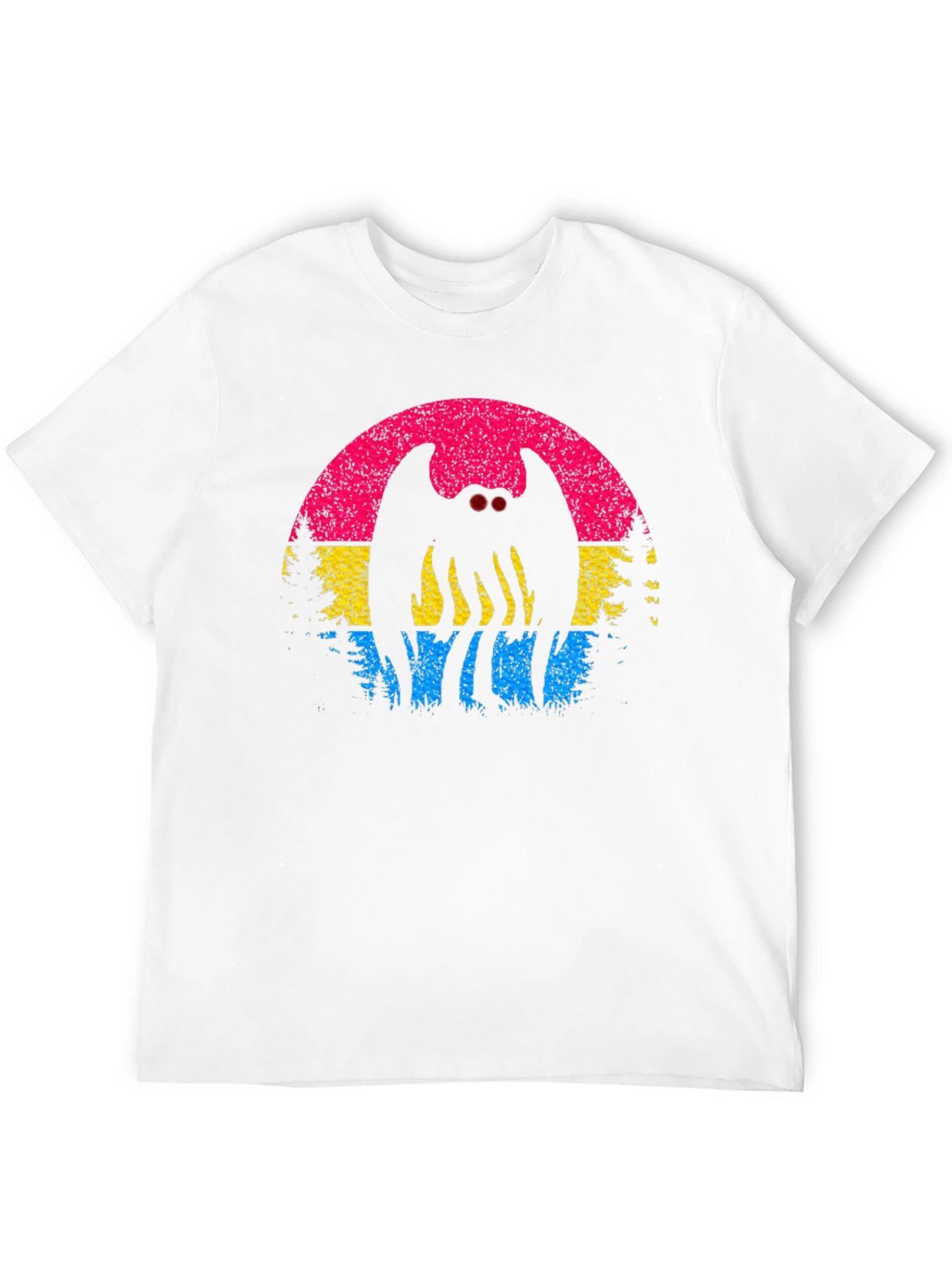 Mothman Pansexual Pride T-Shirt - Cryptid Sunset Tee - 12