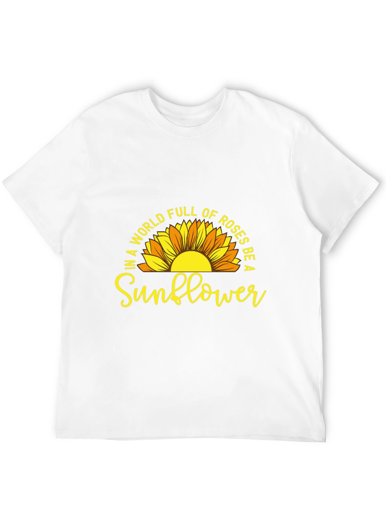 Black Be a Sunflower Graphic T-Shirt - Positive Vibes view 12
