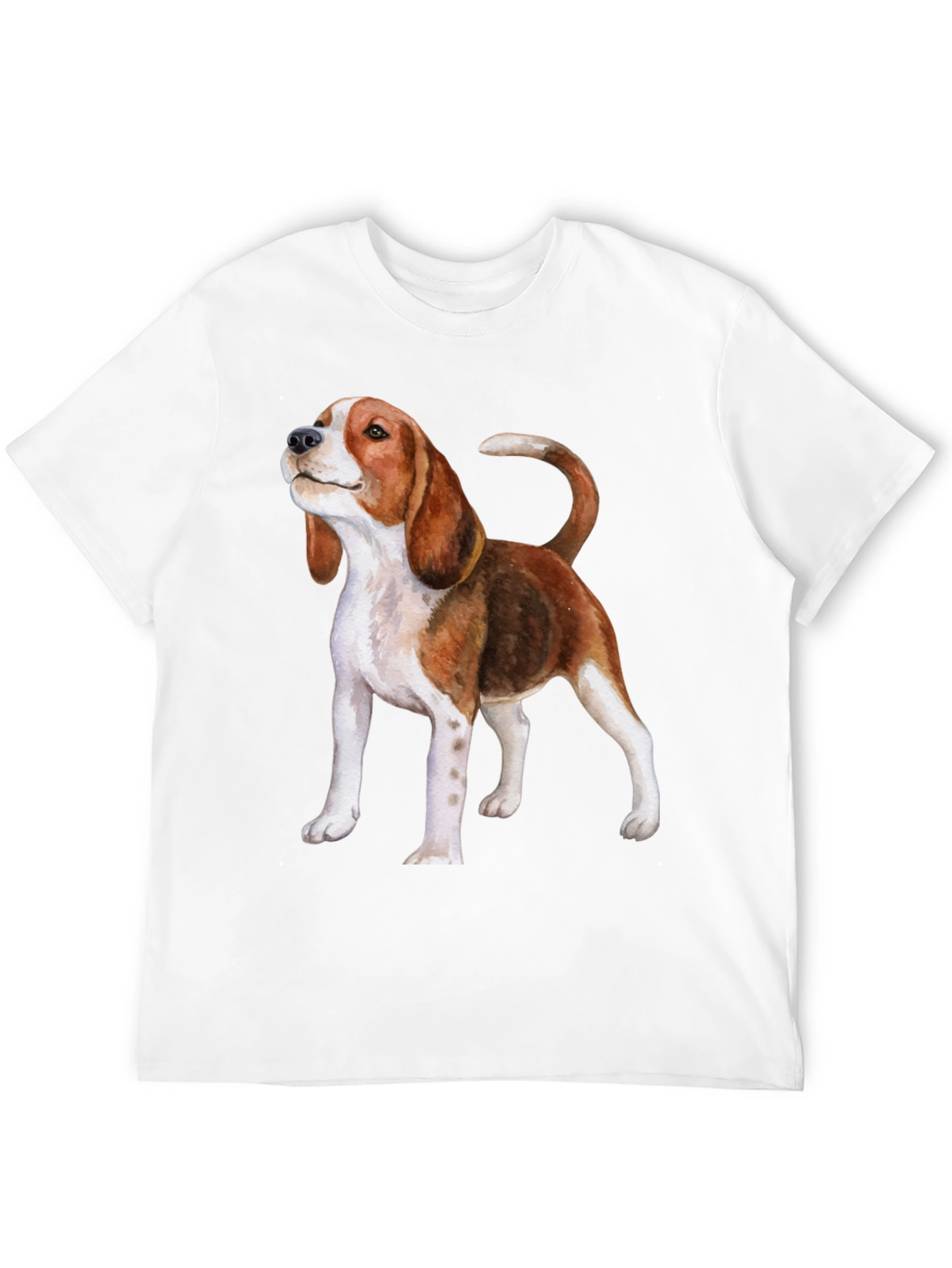 Black Beagle Dog Graphic Print Black T-Shirt view 12