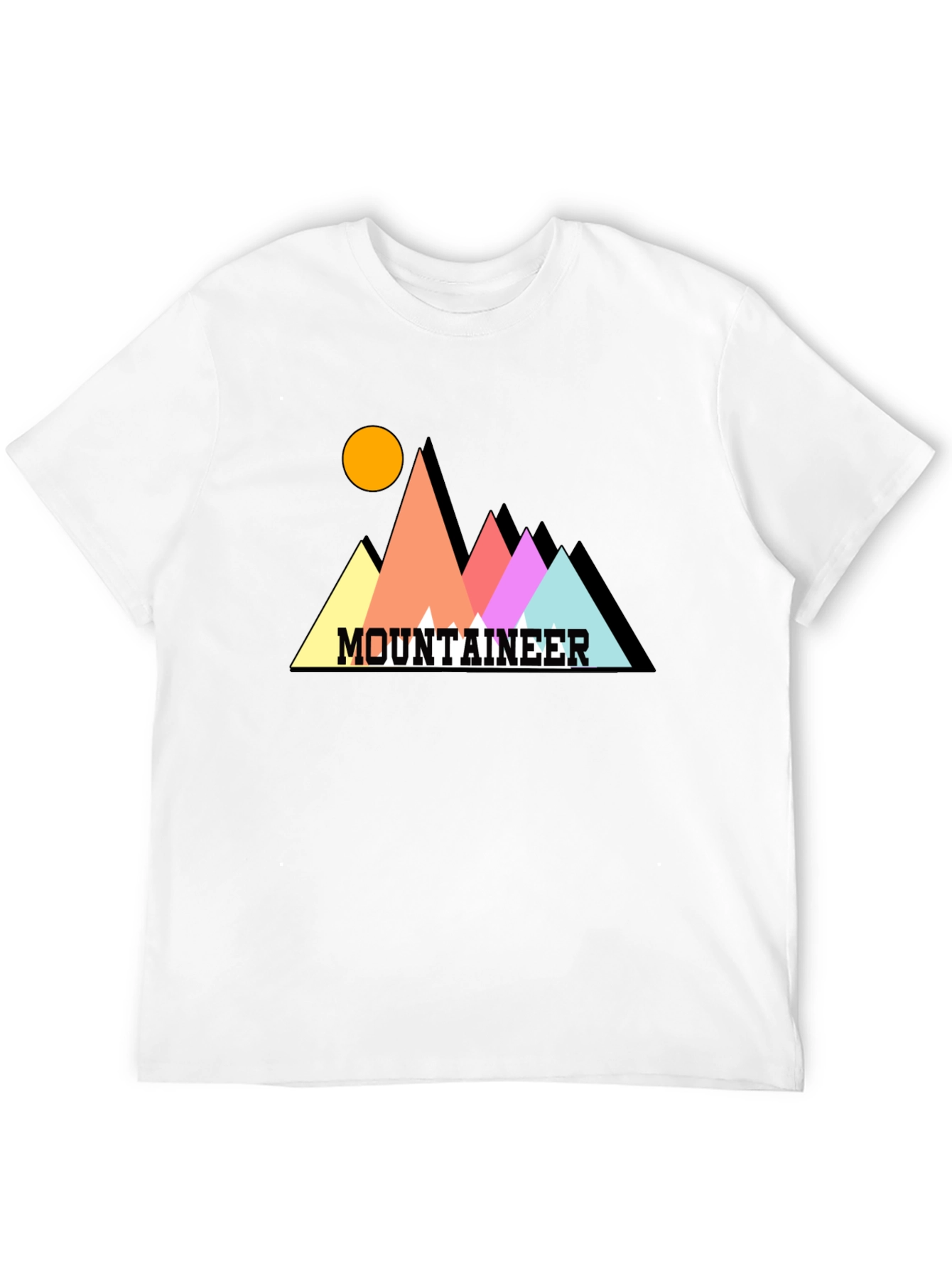 Black Mountaineer Graphic Tee - Stylish Black Cotton T-Shirt view 12