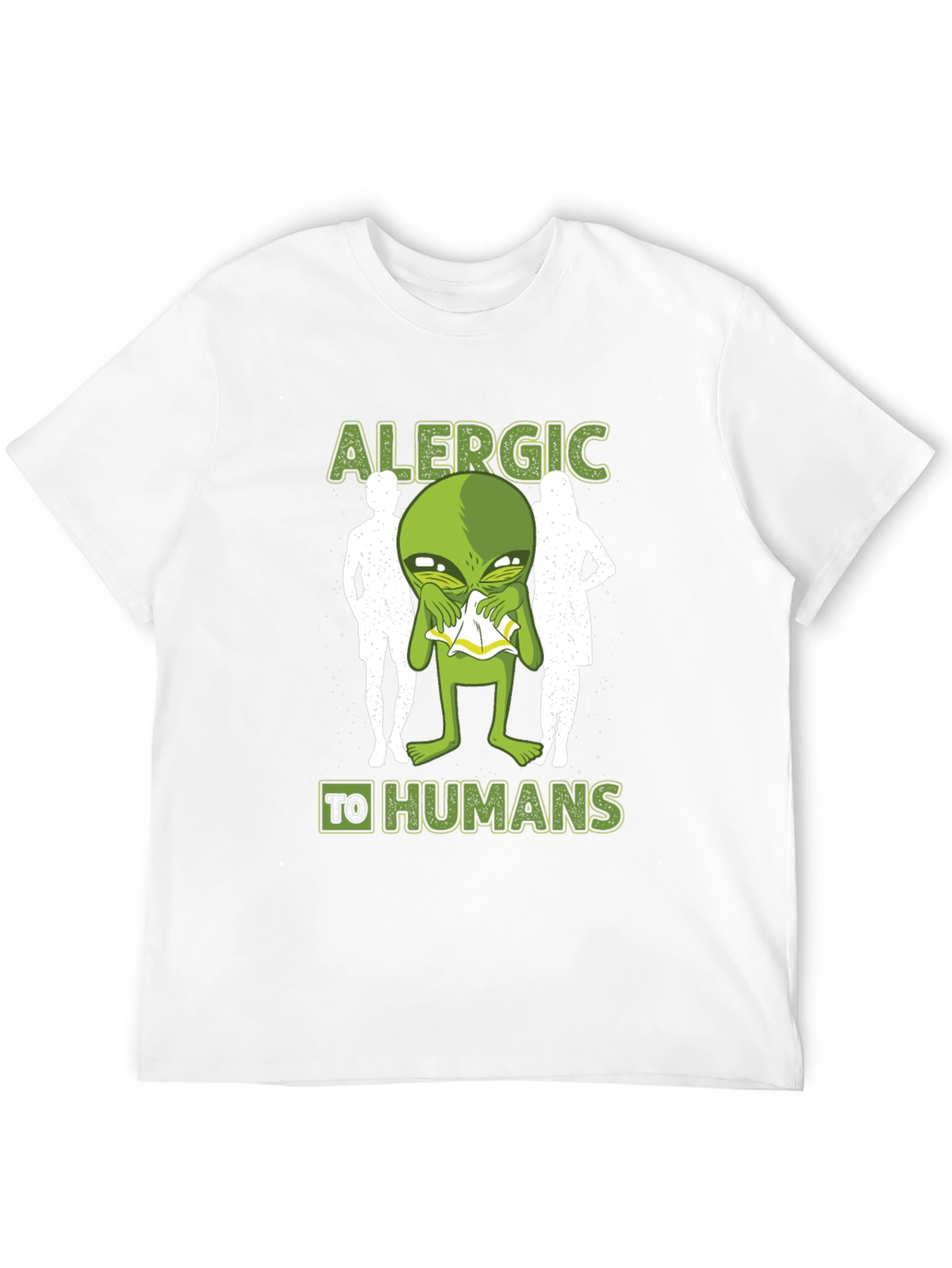 Allergic to Humans Alien Graphic Tee - 12