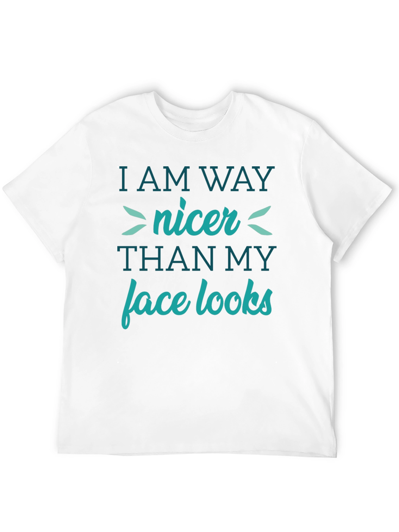Black Funny Graphic Tee - I Am Way Nicer Than My Face Looks view 12
