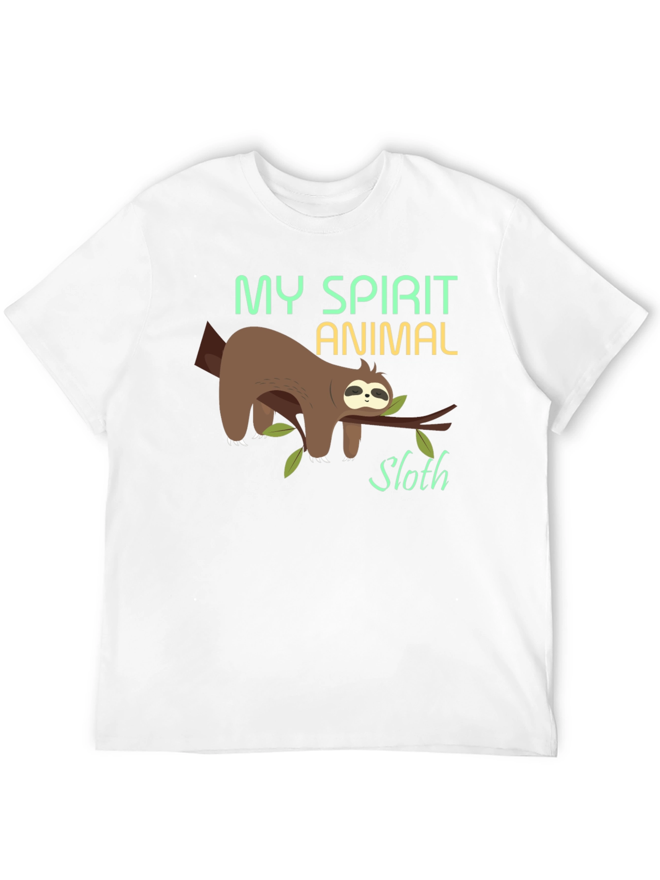 Black My Spirit Animal Sloth T-Shirt - Funny Lazy Tee view 12