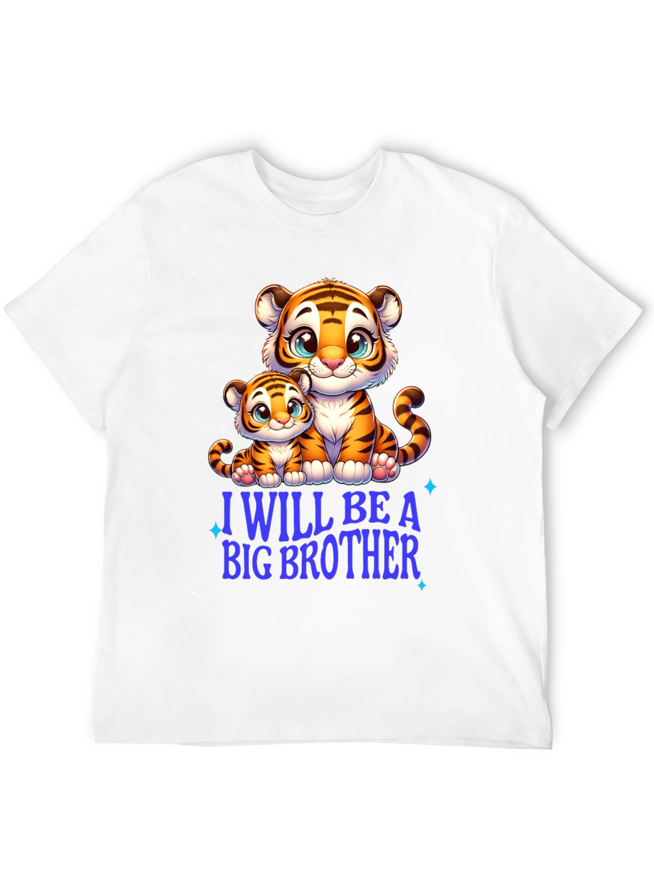 Black I Will Be A Big Brother Tiger Tee view 12