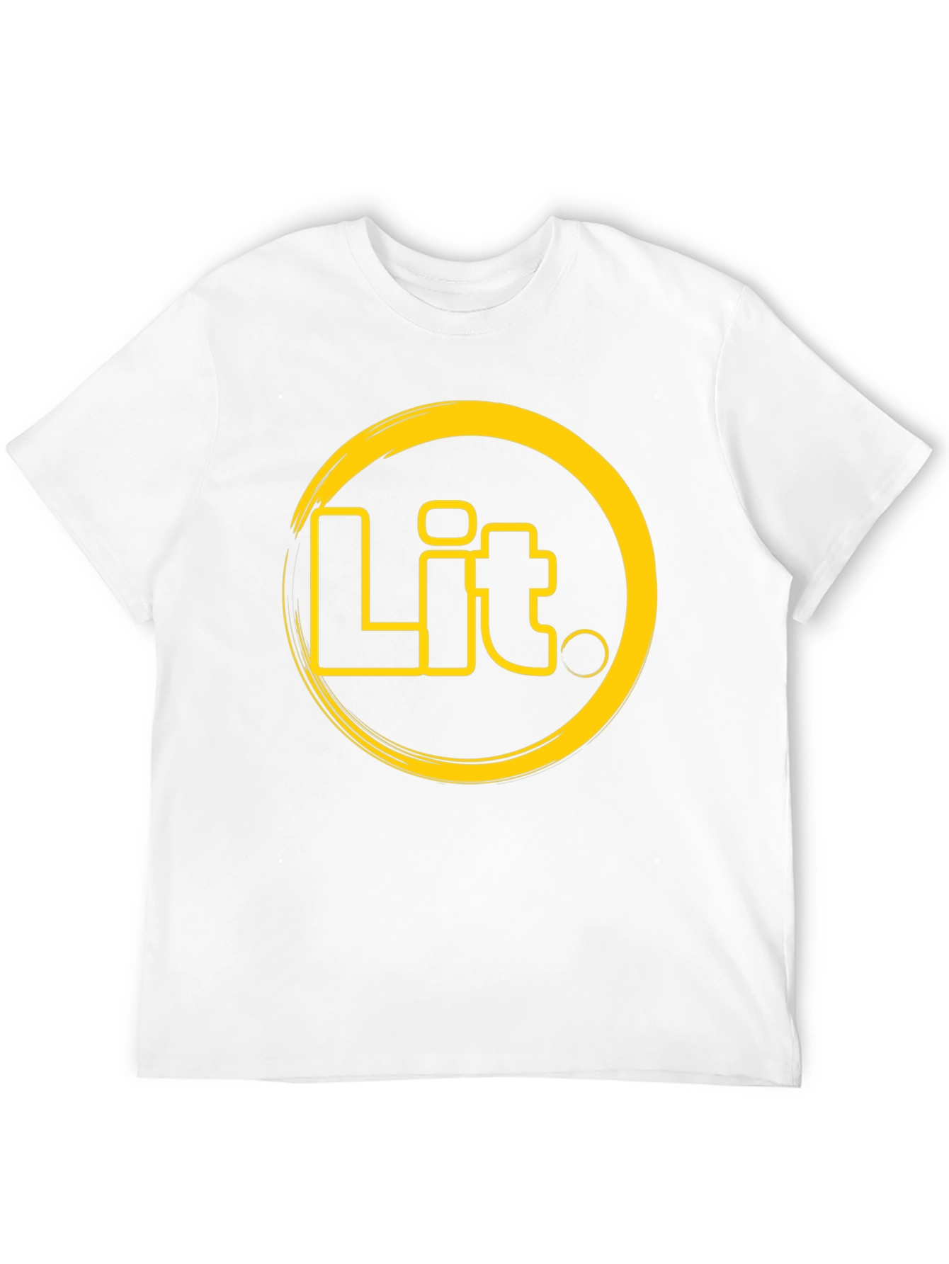 Black Lit T-Shirt - Black Crew Neck Graphic Tee view 12