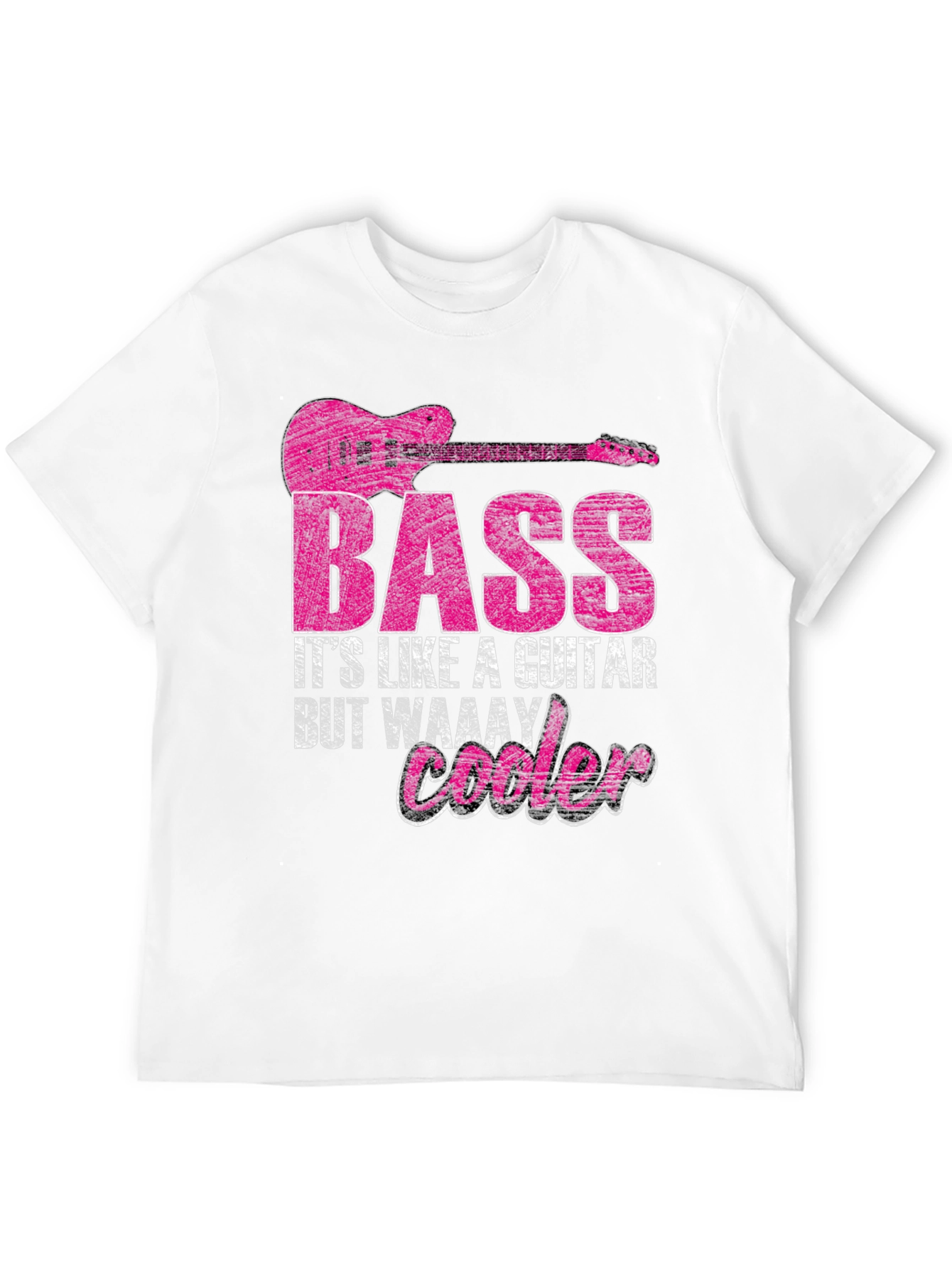 Black Bass Guitar T-Shirt - It's Like a Guitar, But Cooler! view 12