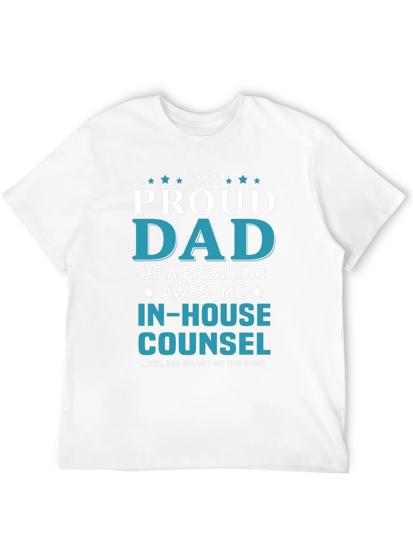 Black Proud Dad In-House Counsel Graphic T-Shirt view 12