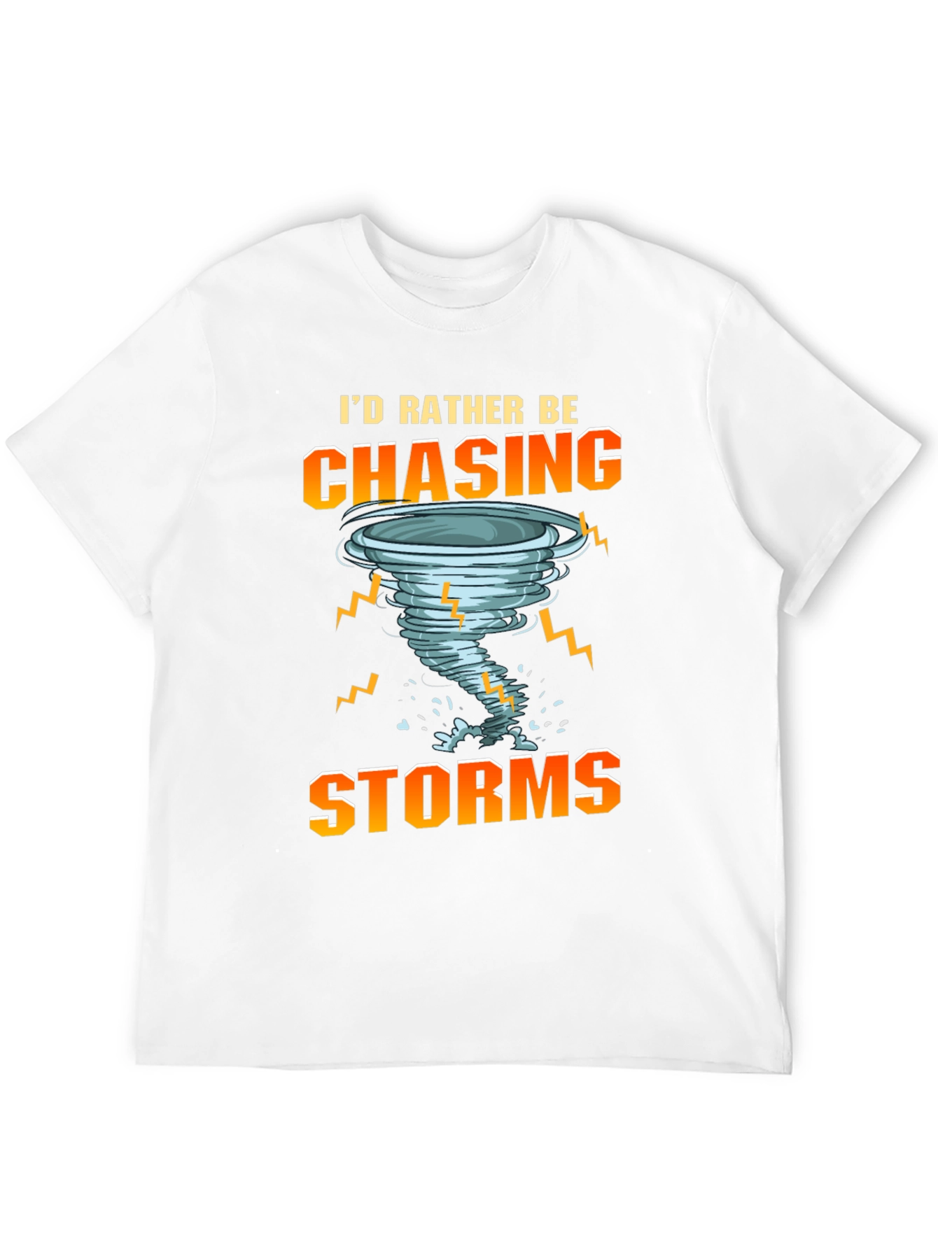 Black Storm Chaser T-Shirt: I'd Rather Be Chasing Storms view 12