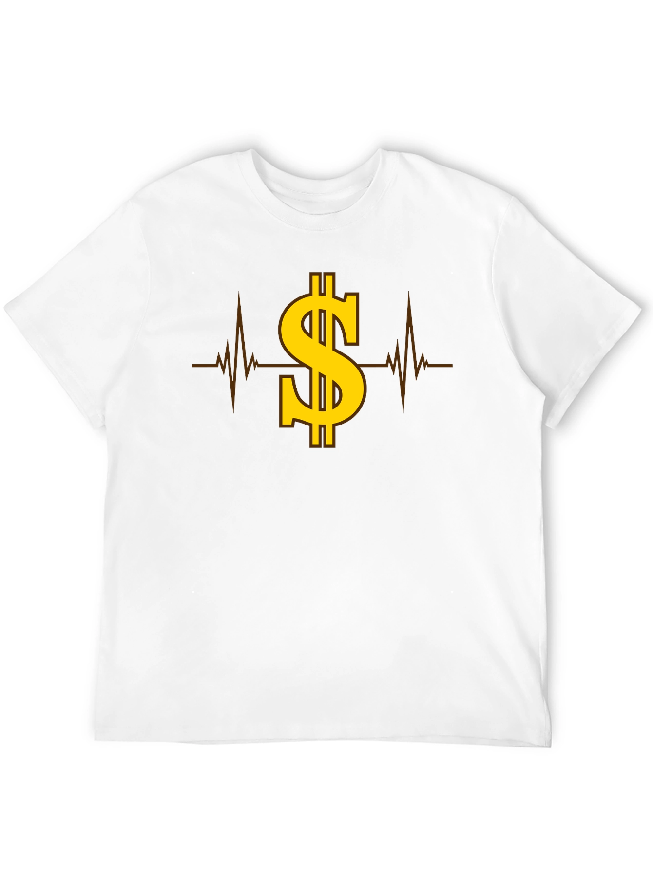 Black Dollar Heartbeat T-Shirt - Stylish Graphic Tee for Men view 12