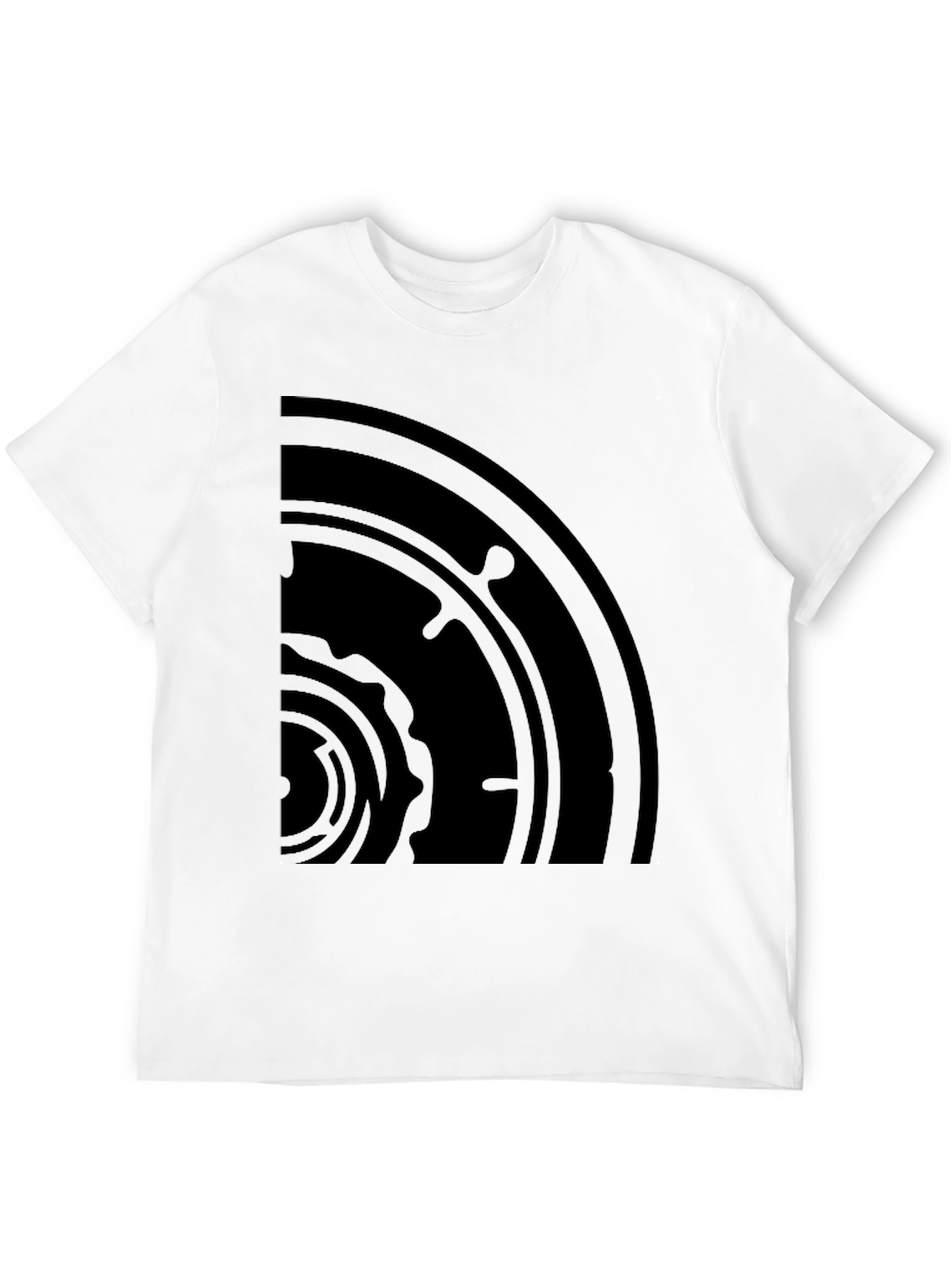 Black Abstract Graphic Black T-Shirt view 12