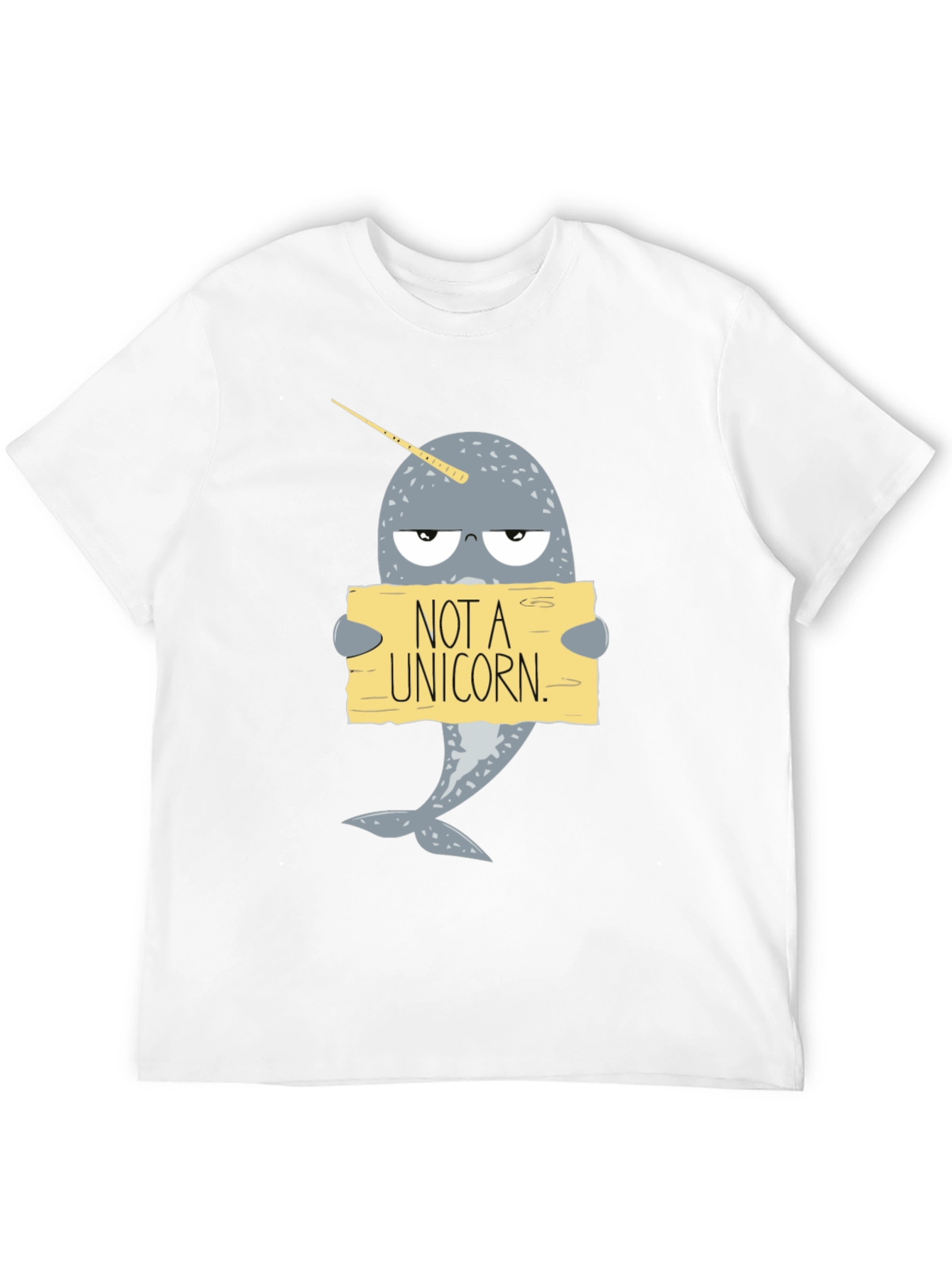 Black Funny Narwhal T-Shirt - Not A Unicorn! view 12