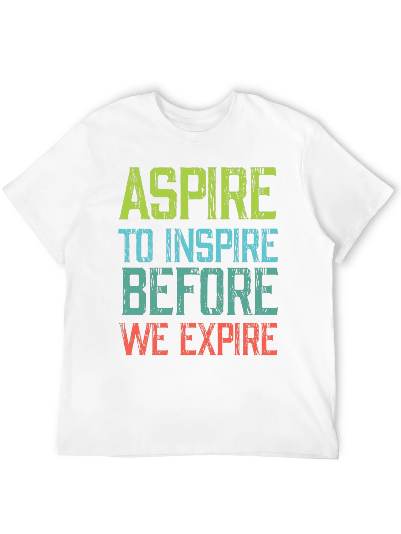 Black Aspire to Inspire Graphic Tee - Motivational T-Shirt view 12