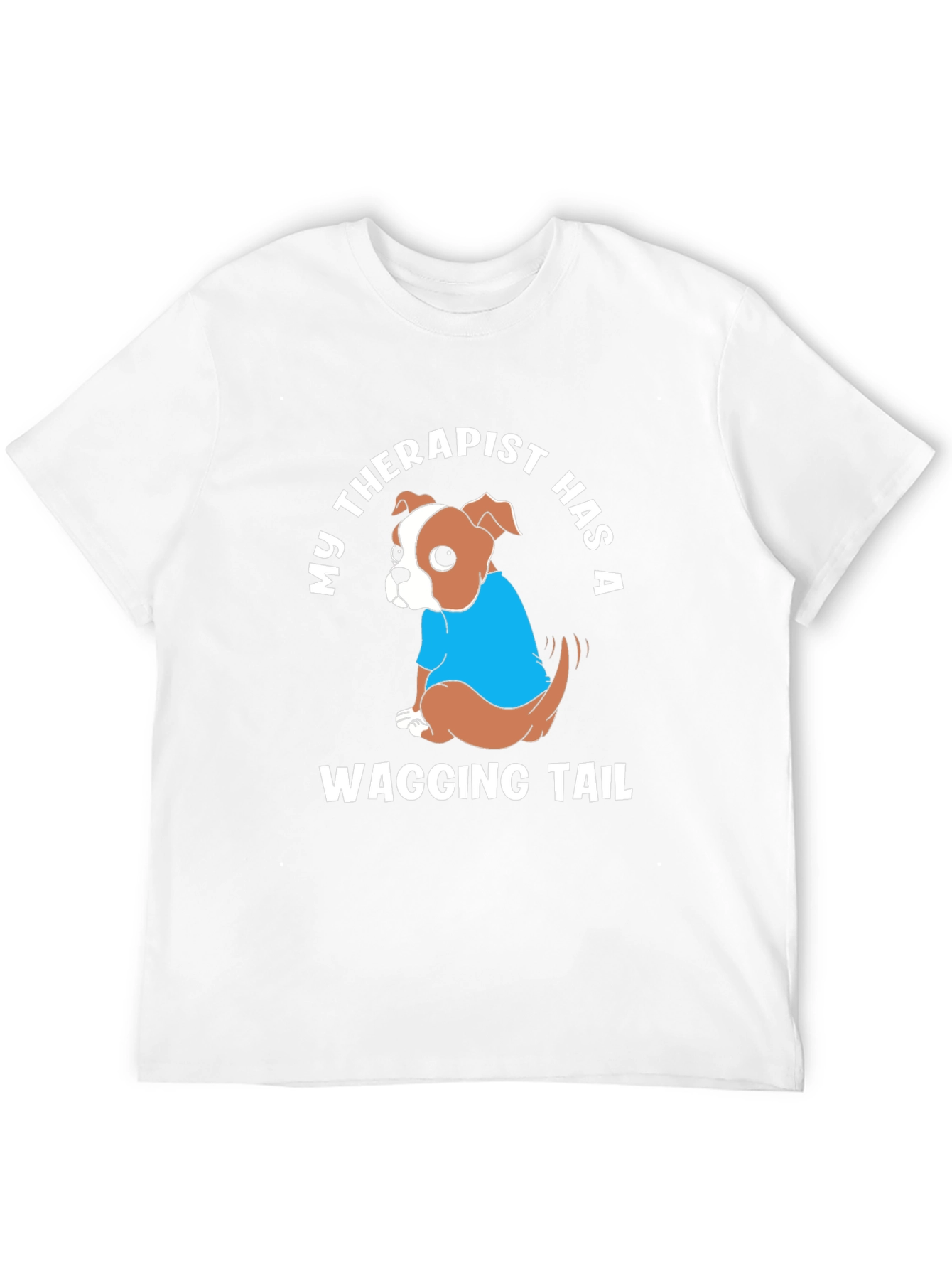 Black Dog Therapist T-Shirt: Wagging Tail Design, Cute Tee view 12