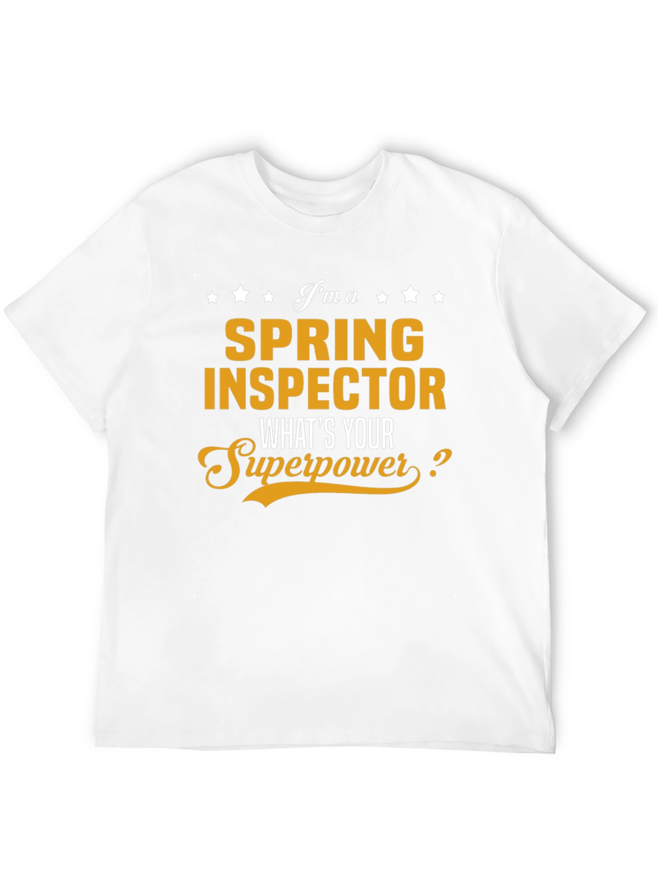 Black Spring Inspector What's Your Superpower Funny Job T-Shirt view 12