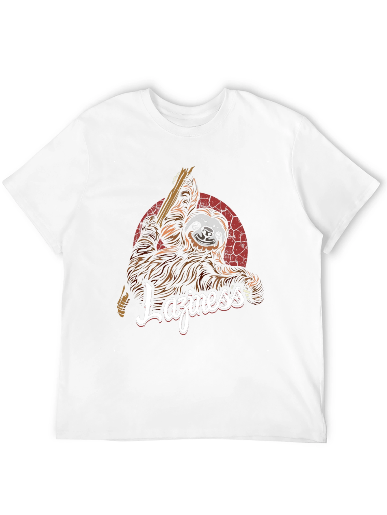 Black Funny Sloth 'Laziness' Graphic T-Shirt view 12