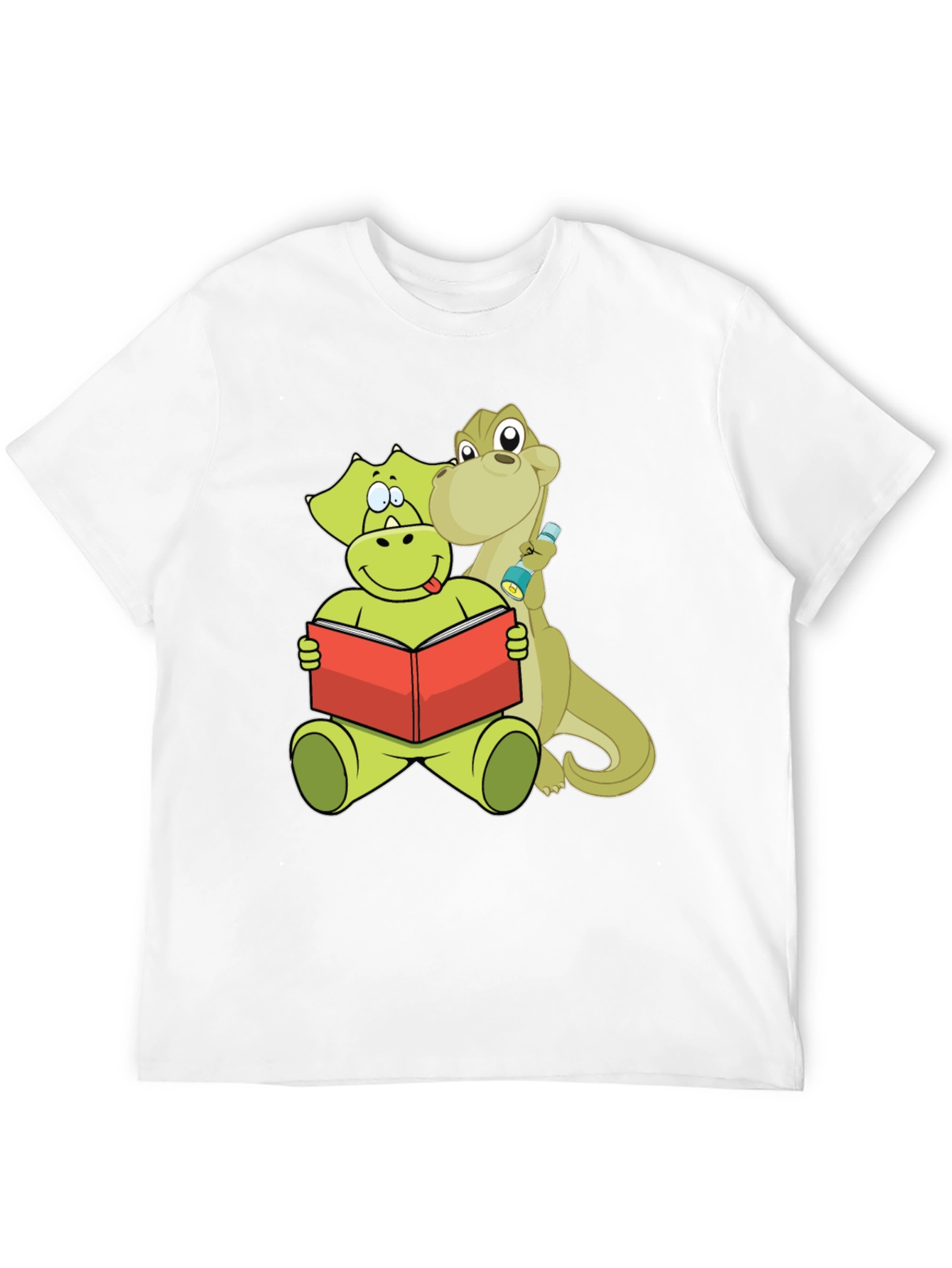 Black Dinosaur Reading Book Graphic Tee view 12