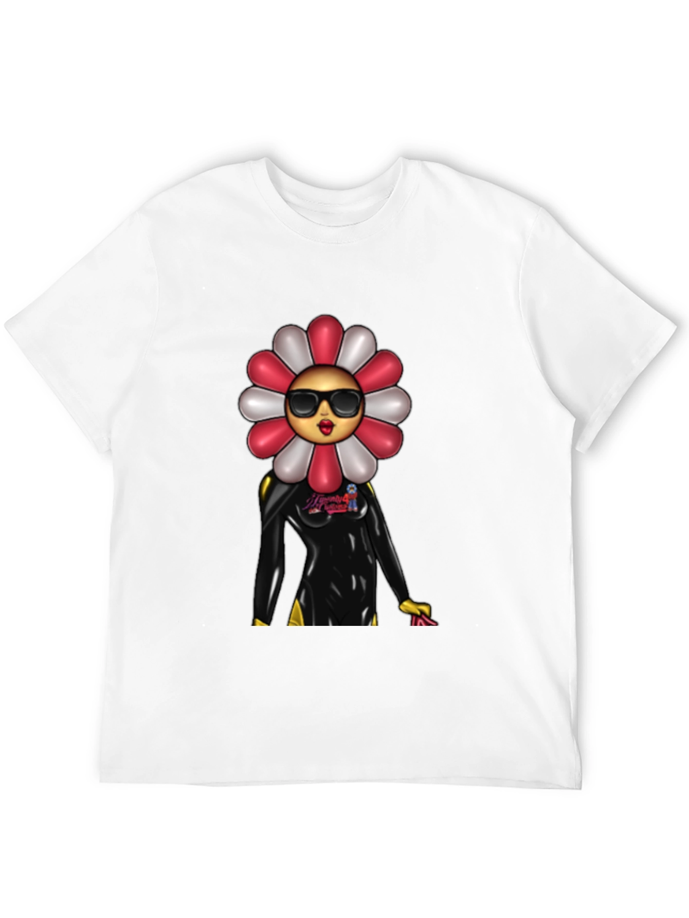 Black Funky Flower Power T-Shirt view 12