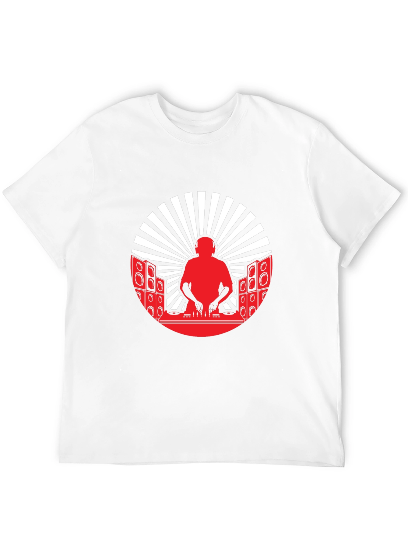 Black DJ Silhouette Graphic Tee - Black Cotton Blend T-Shirt view 12