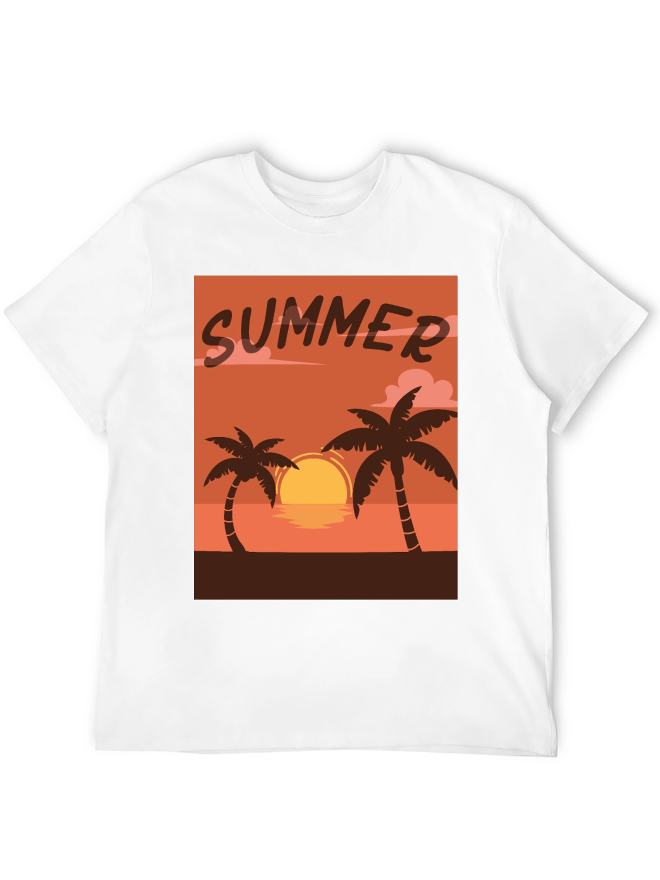 Black Summer Sunset Palm Tree T-Shirt view 12