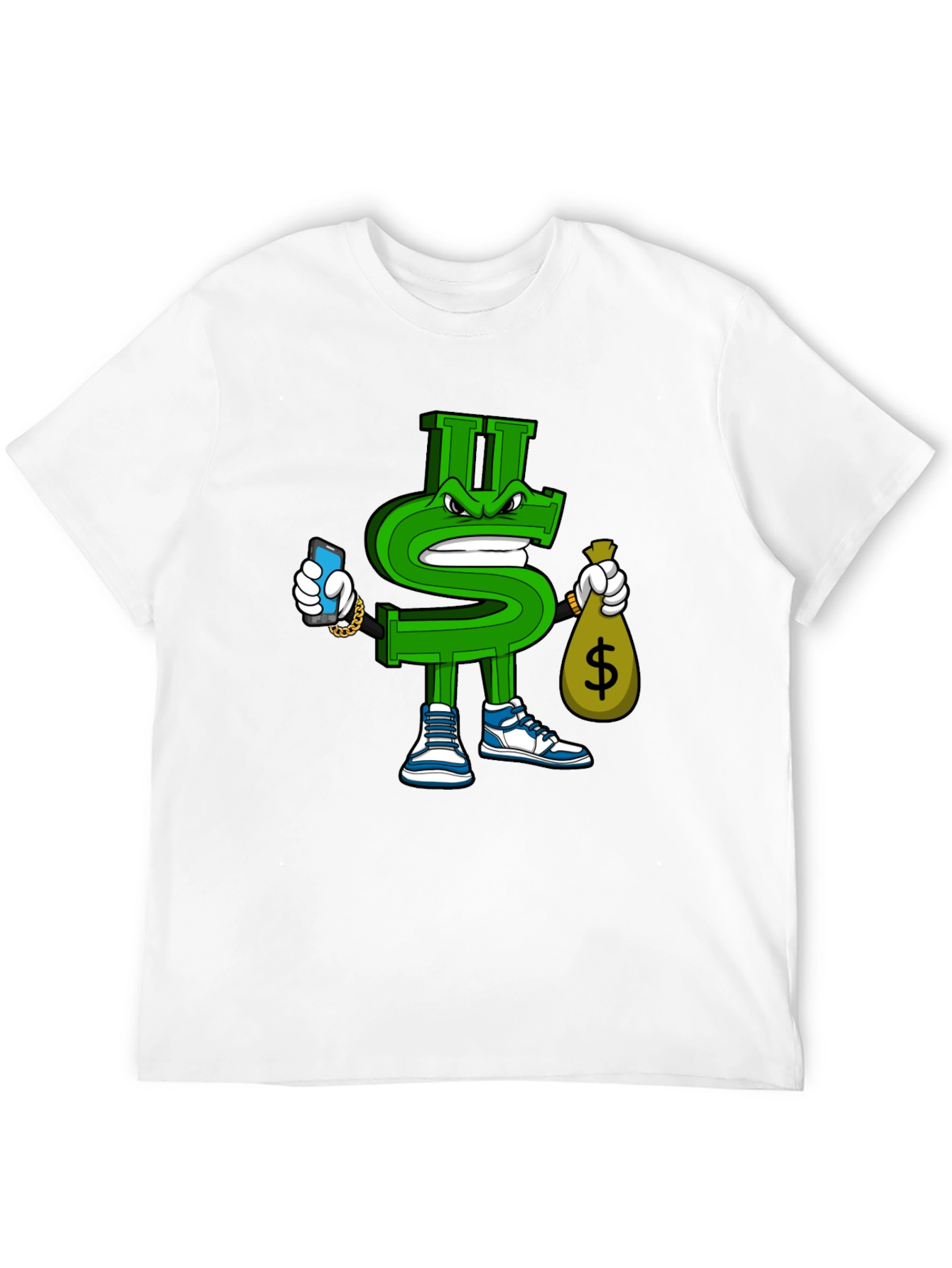 Black Dollar Sign Graphic T-Shirt - Streetwear Style view 12