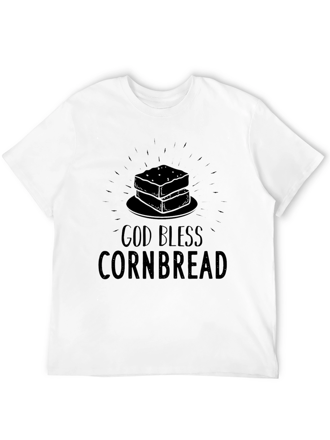 Black God Bless Cornbread T-Shirt - Funny Foodie Tee view 12