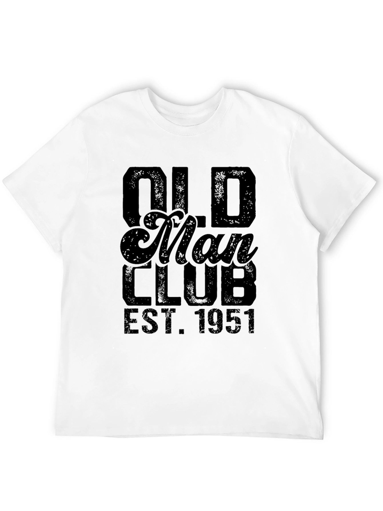 Black Old Man Club EST 1951 Black T-Shirt view 12