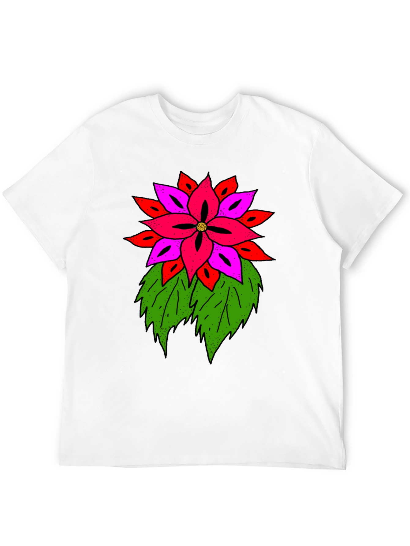 Black Floral Graphic Print Black T-Shirt view 12