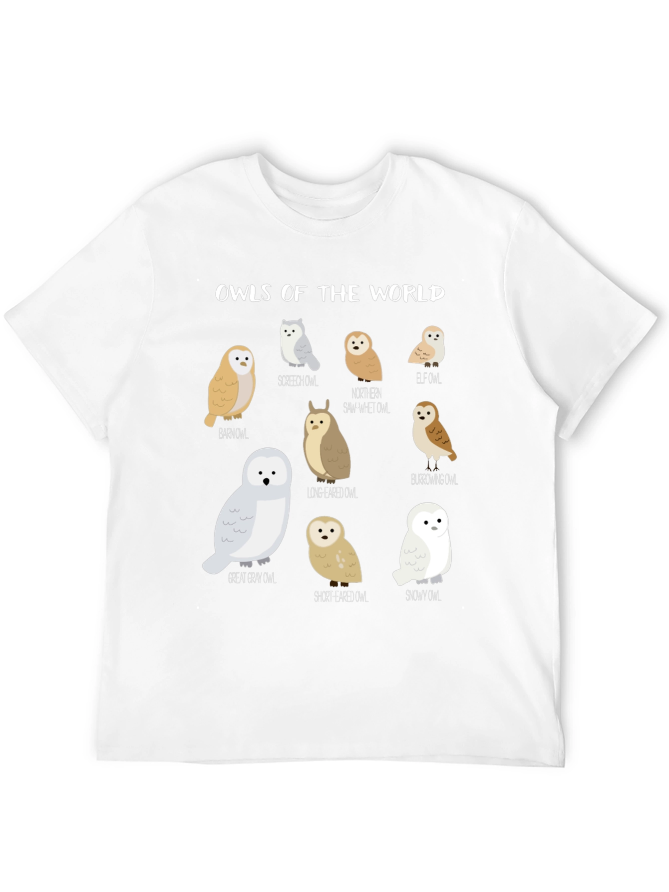 Black Owls of the World Graphic T-Shirt view 12